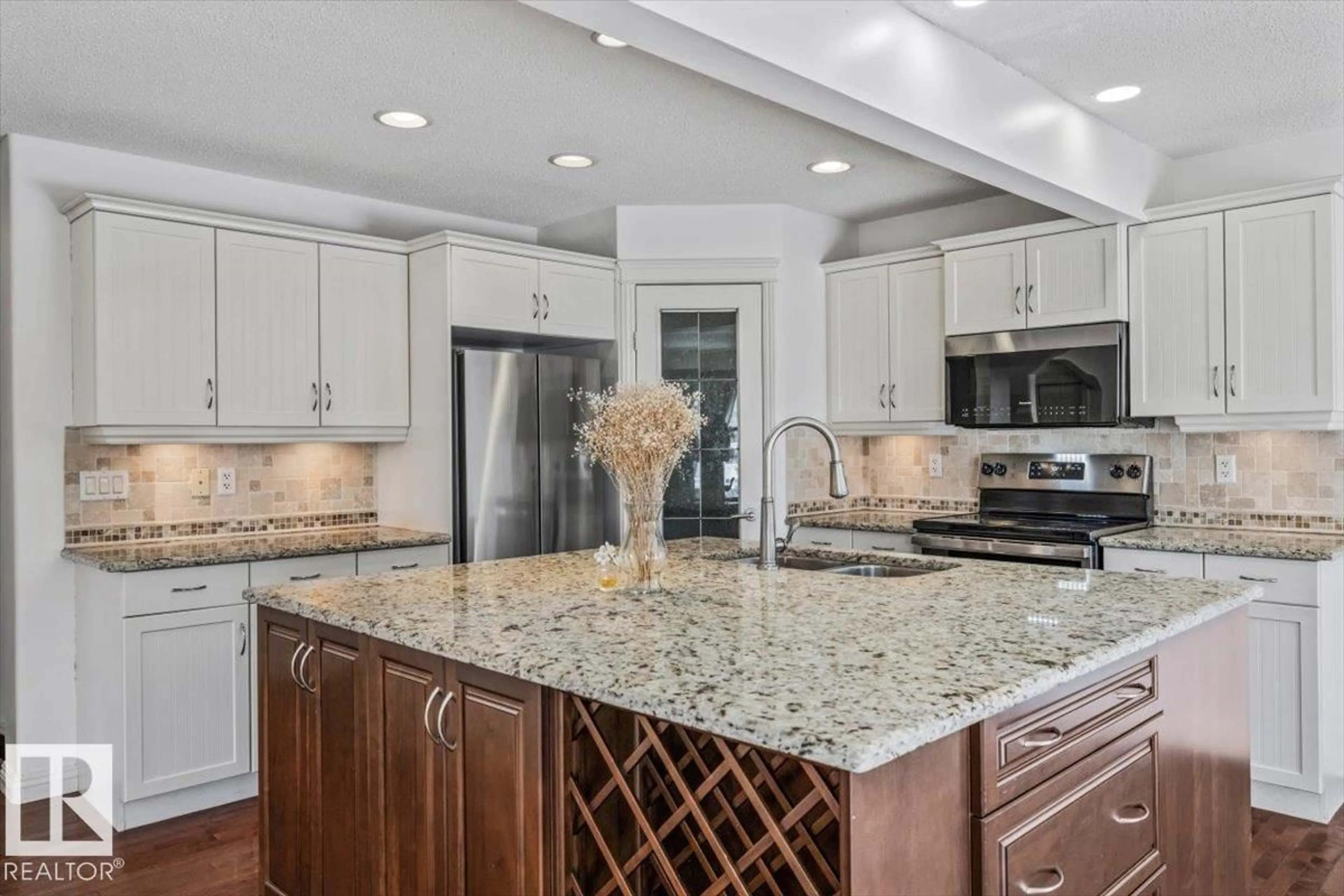 Open concept kitchen, ceramic/tile floor for 2407 HAGEN WY, Edmonton Alberta T6R3M6