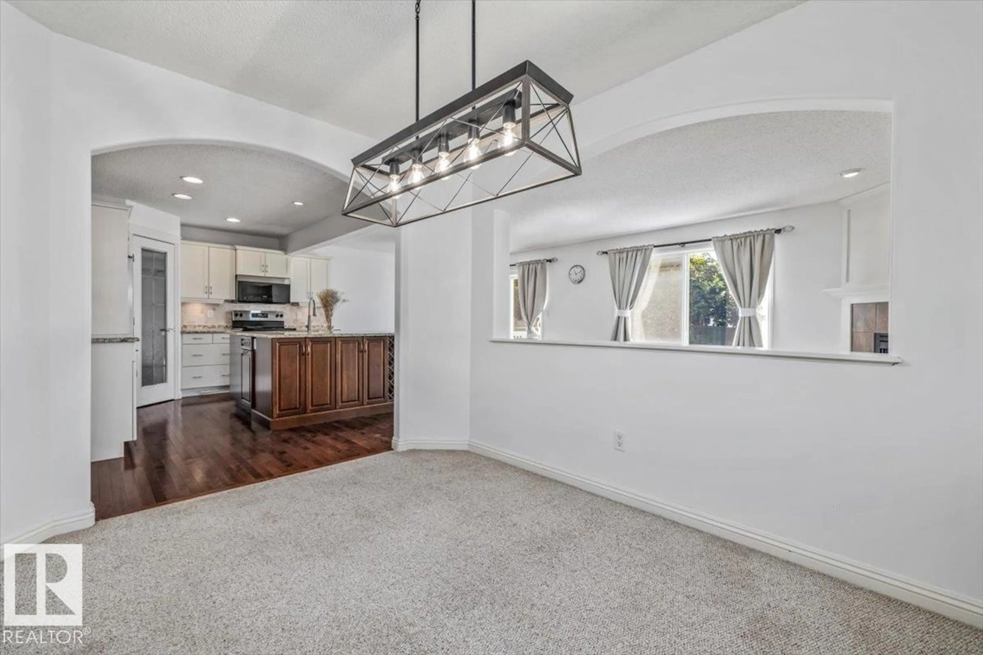 Open concept kitchen, ceramic/tile floor for 2407 HAGEN WY, Edmonton Alberta T6R3M6