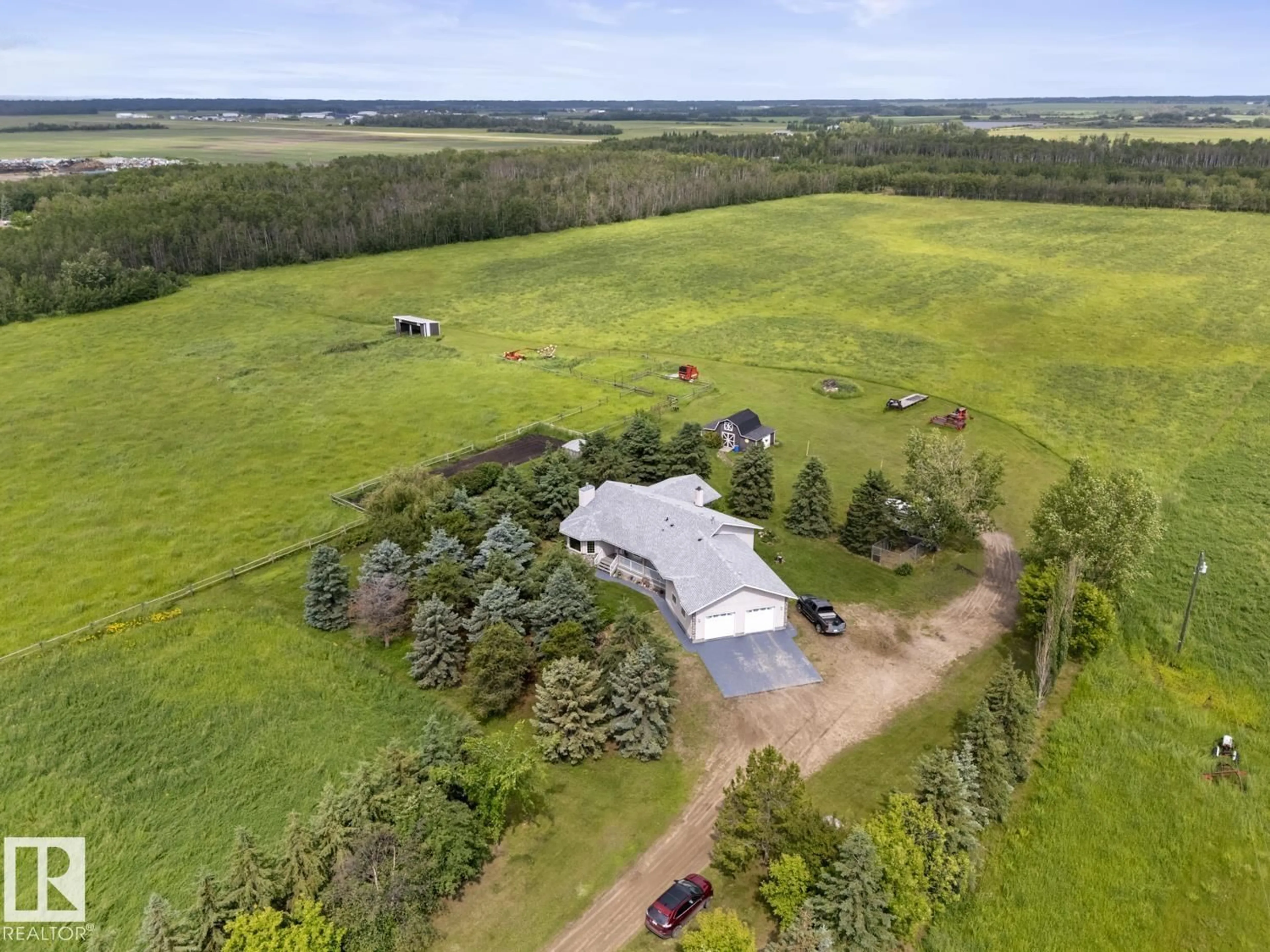 A pic from outside/outdoor area/front of a property/back of a property/a pic from drone, building for HI - 45424 HWY 660, Rural Bonnyville M.D. Alberta T9N2G6