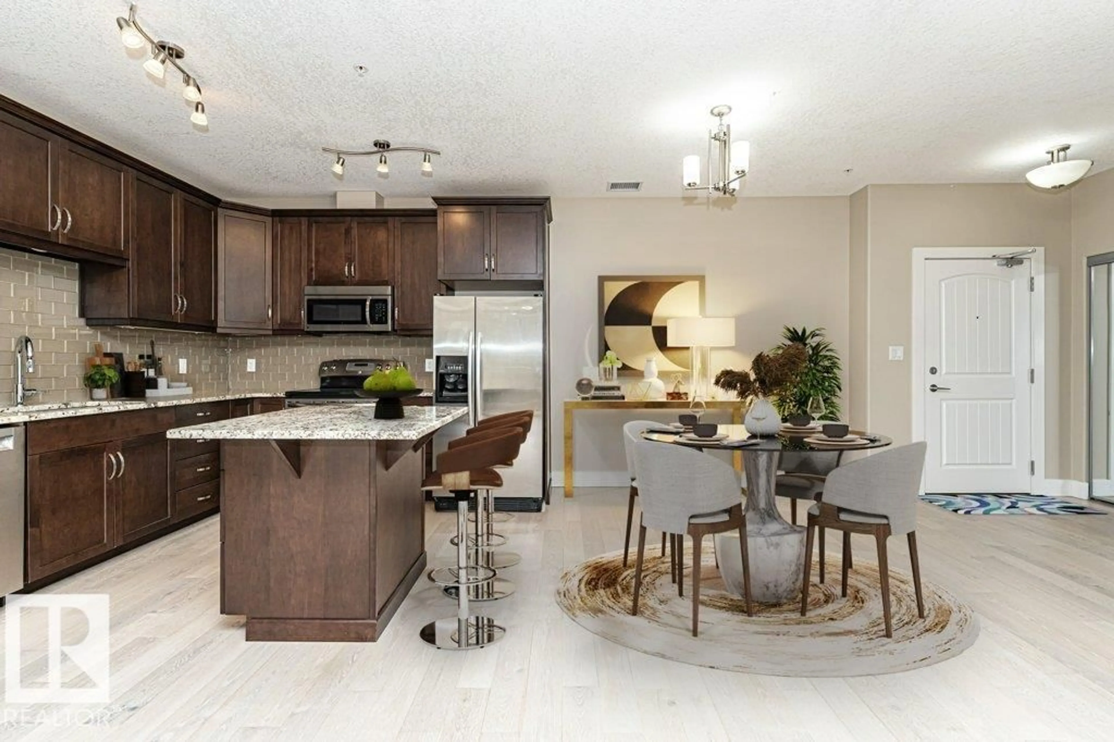 Open concept kitchen, ceramic/tile floor for 6079 - 256 MAYNARD WY, Edmonton Alberta T6R0S4