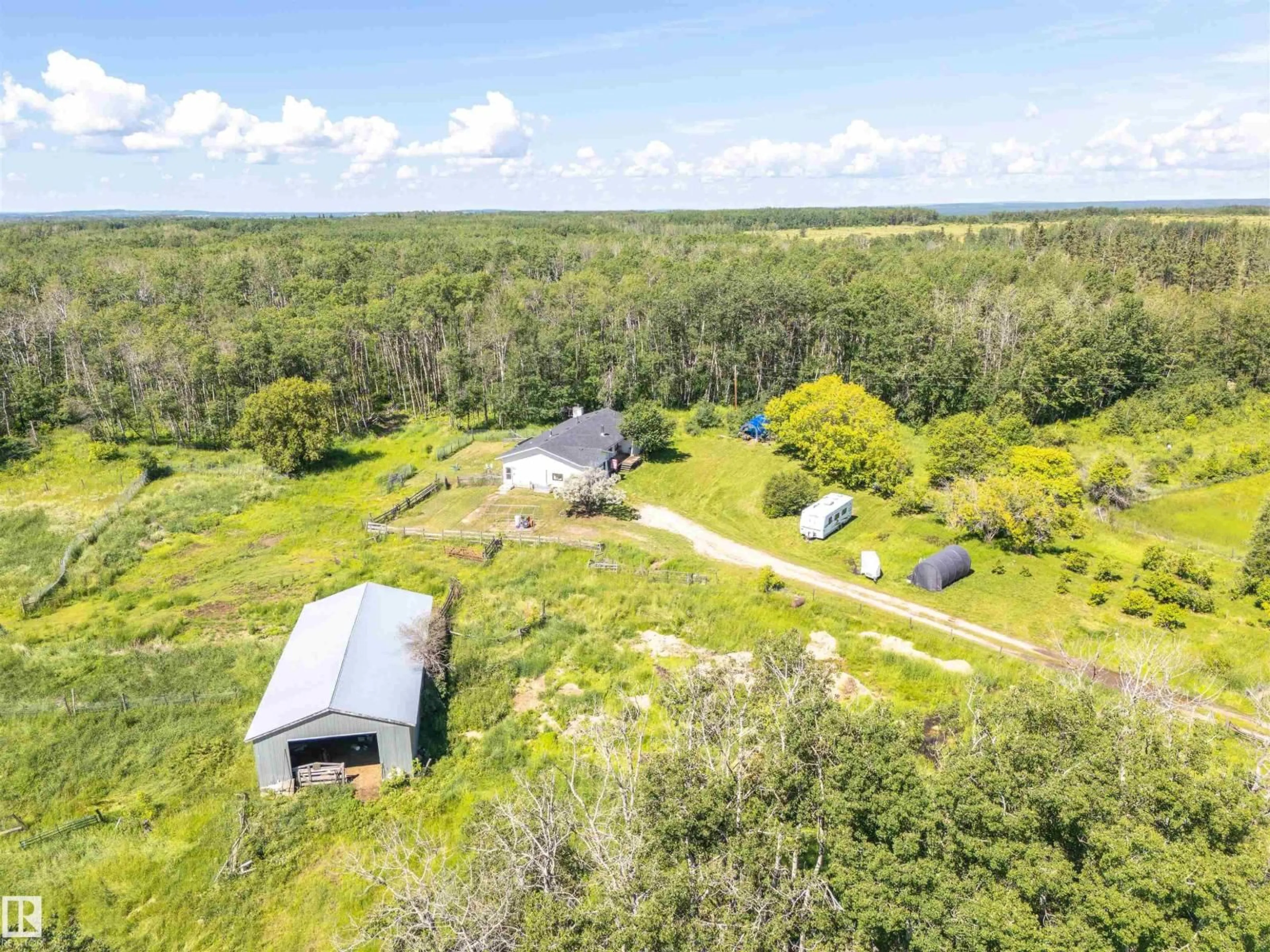 A pic from outside/outdoor area/front of a property/back of a property/a pic from drone, unknown for 63432 RGE RD 445A, Rural Bonnyville M.D. Alberta T9M1P1