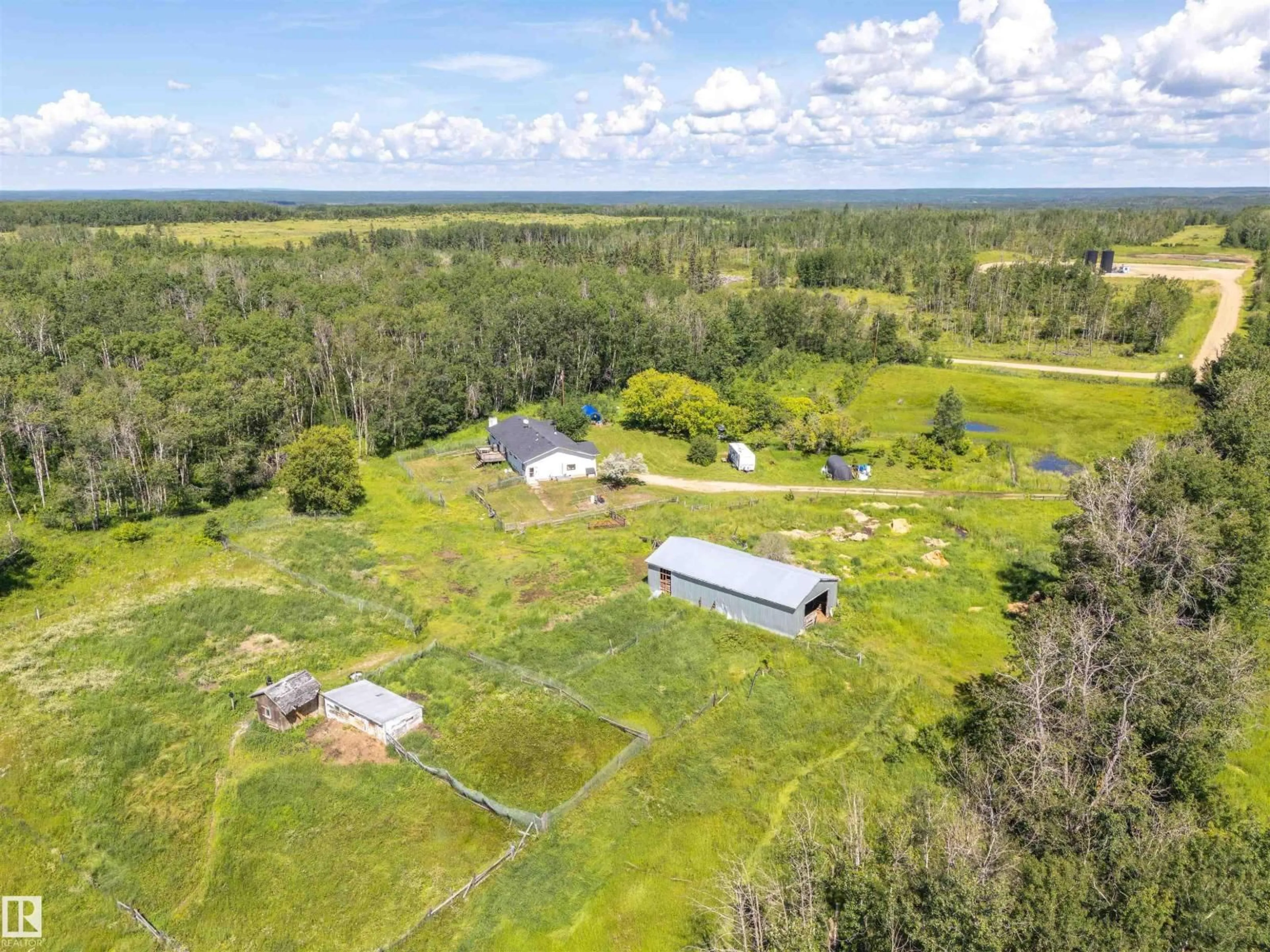 A pic from outside/outdoor area/front of a property/back of a property/a pic from drone, unknown for 63432 RGE RD 445A, Rural Bonnyville M.D. Alberta T9M1P1