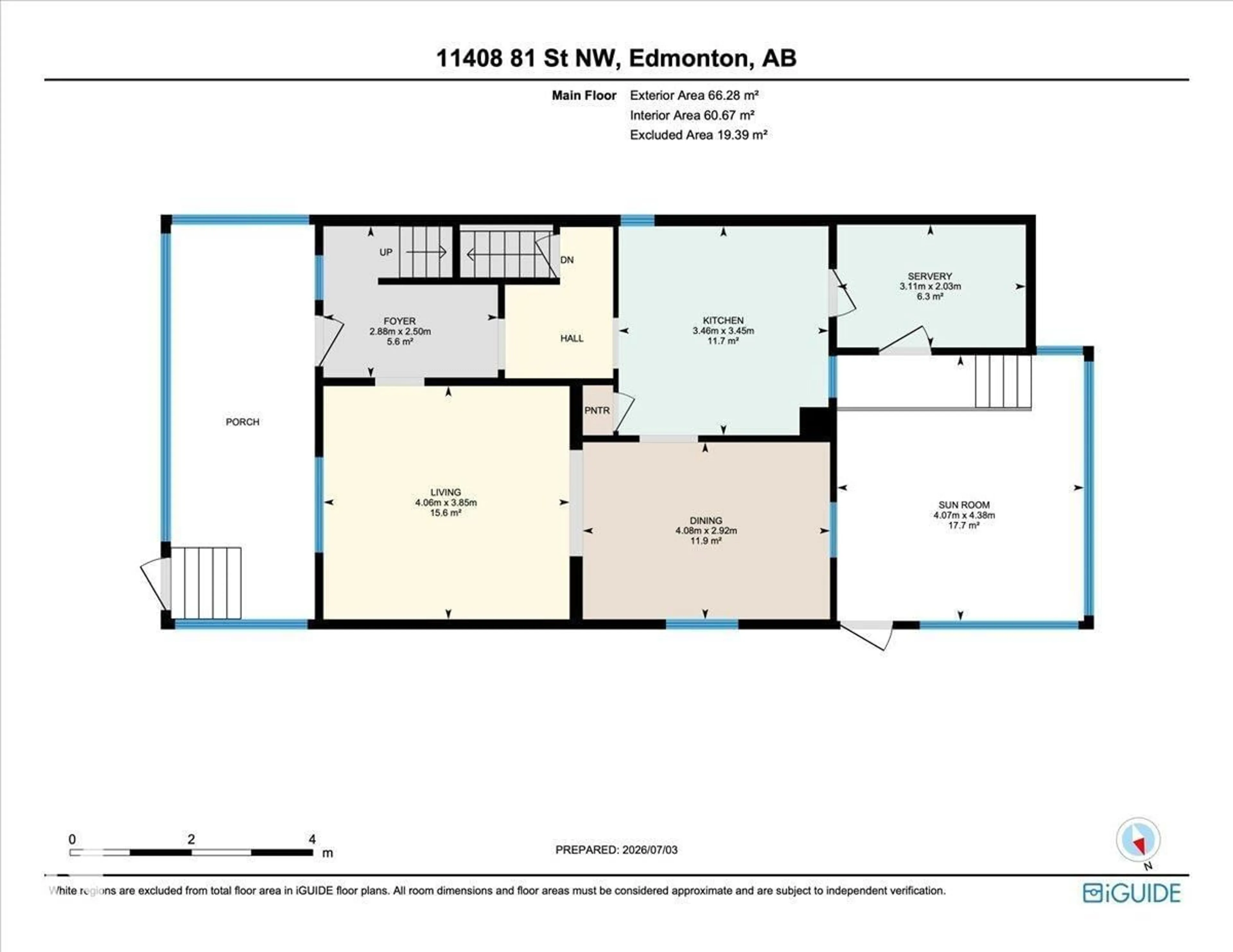 Floor plan for 11408 81 ST, Edmonton Alberta T5B2R6