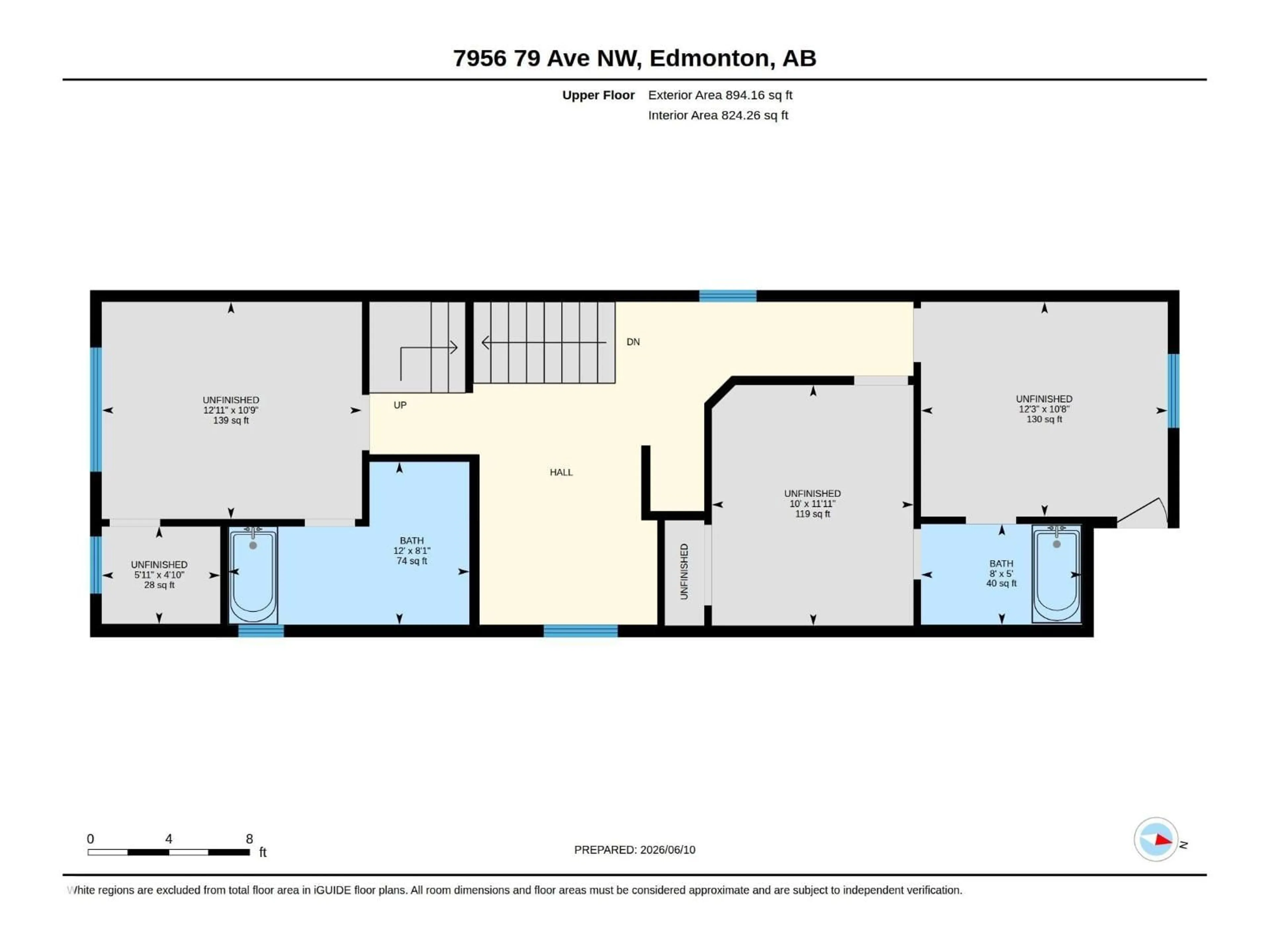 Floor plan for 7956 80 AVE NW, Edmonton Alberta T6C0S6