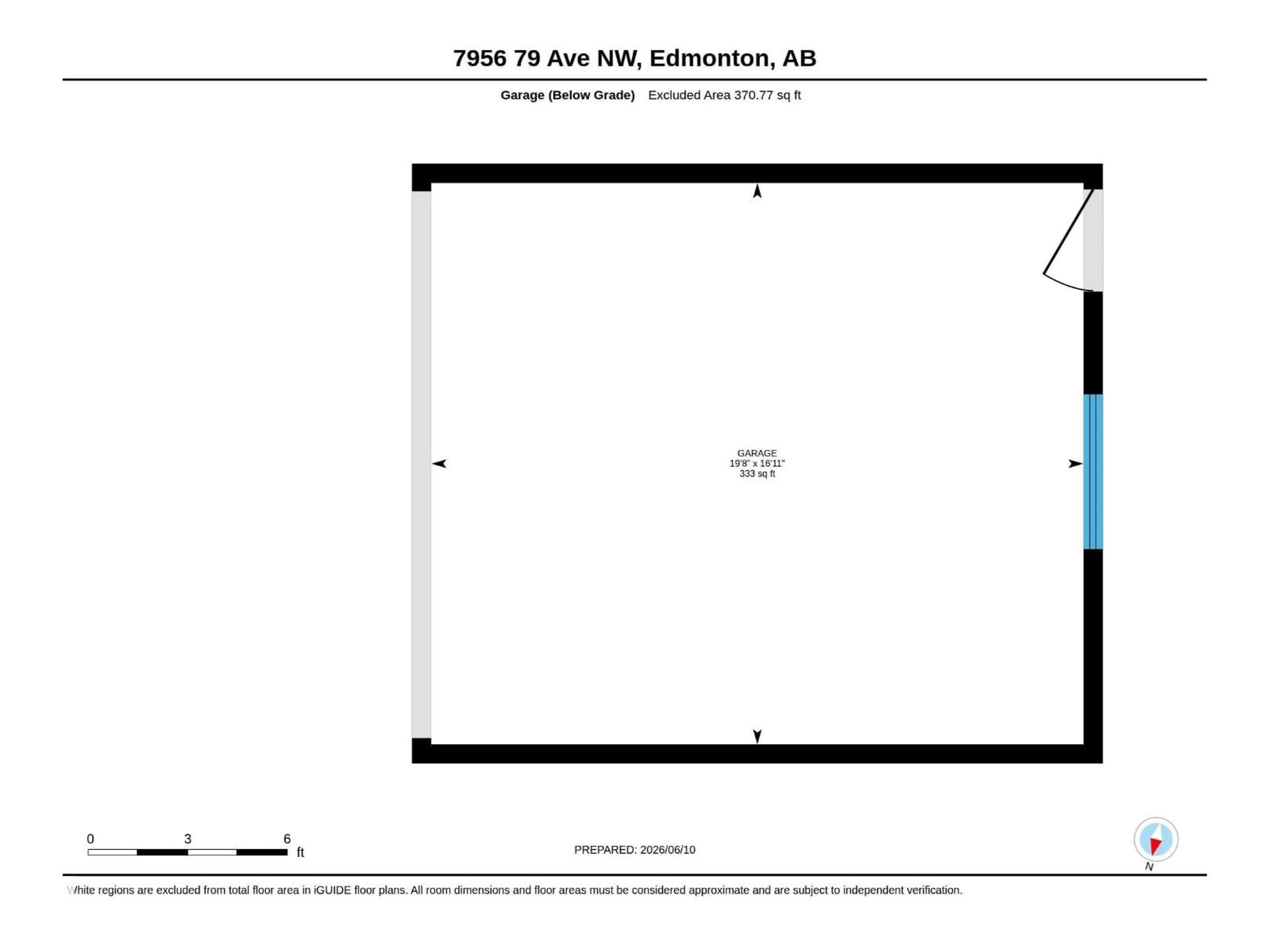 Floor plan for 7956 80 AVE NW, Edmonton Alberta T6C0S6