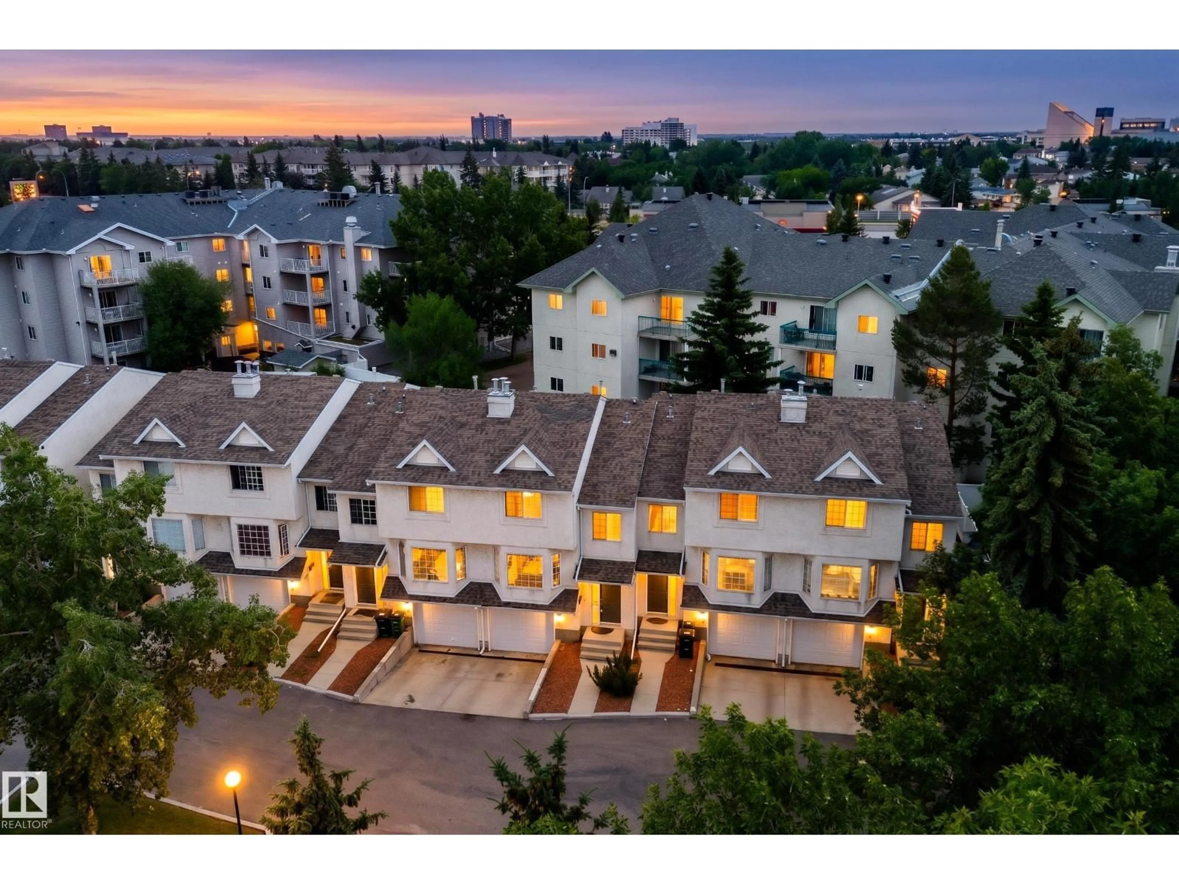 A pic from outside/outdoor area/front of a property/back of a property/a pic from drone, city buildings view from balcony for #3 - 9703 174 ST, Edmonton Alberta T5T6C5