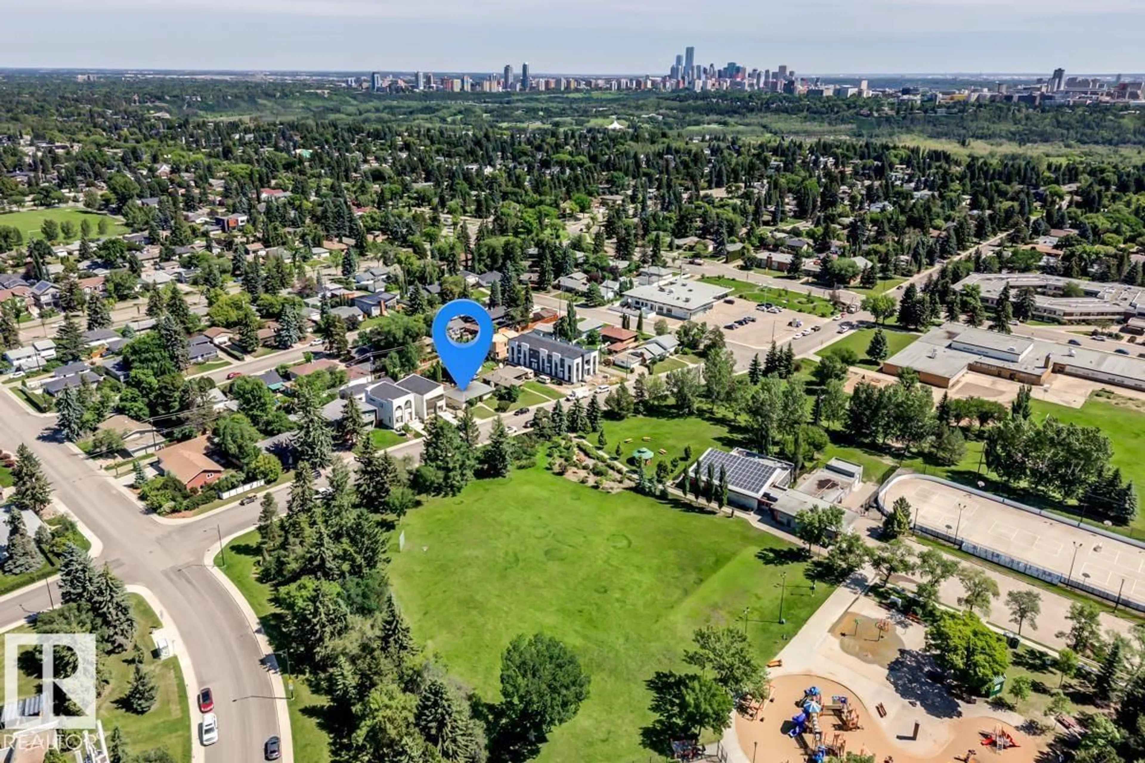 A pic from outside/outdoor area/front of a property/back of a property/a pic from drone, unknown for 14412 85 AVE, Edmonton Alberta T5R3Z3