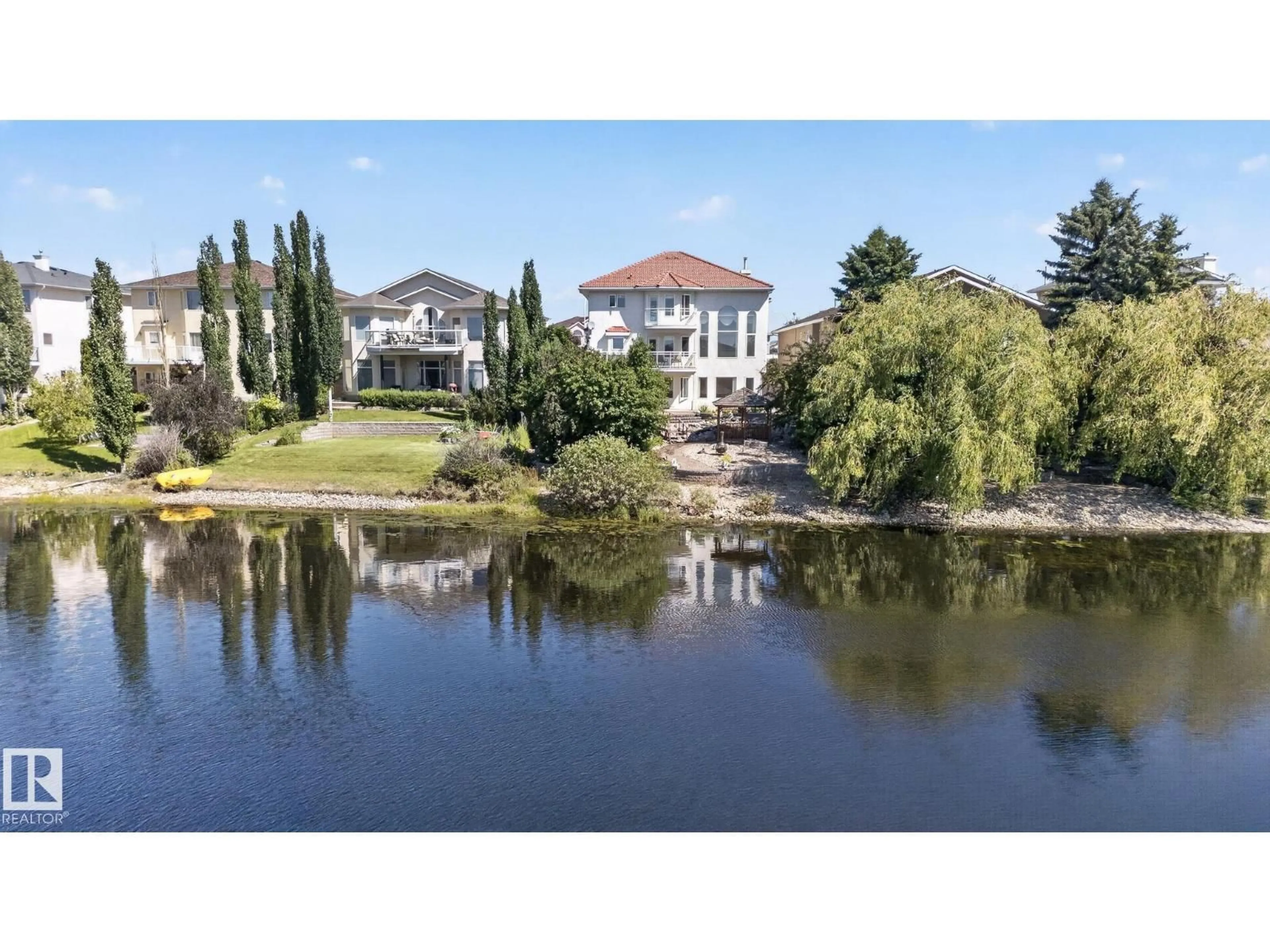 A pic from outside/outdoor area/front of a property/back of a property/a pic from drone, water/lake/river/ocean view for 8839 158 AV, Edmonton Alberta T5Z3E2