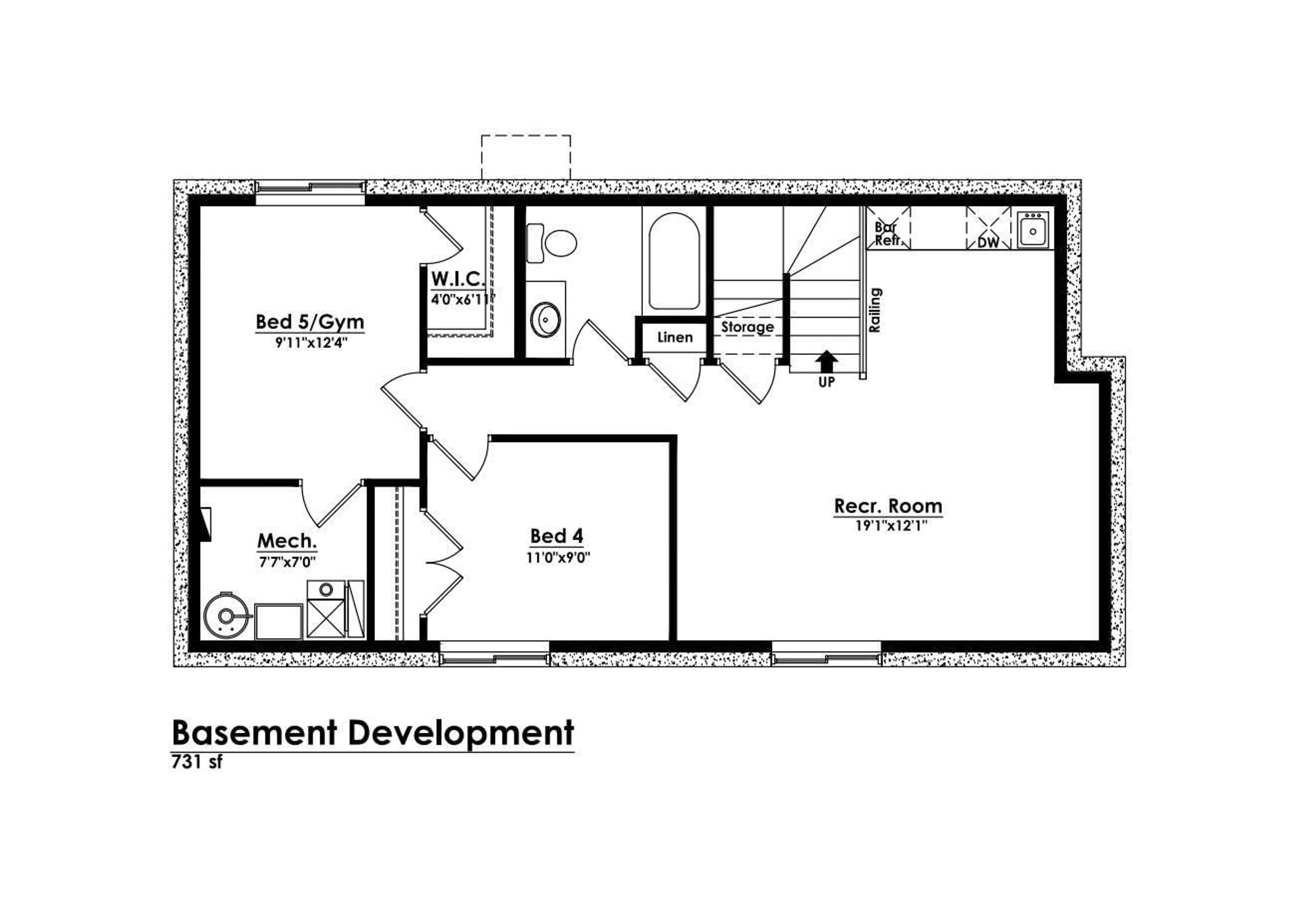 Floor plan for NW - 14512 86 AV, Edmonton Alberta T5R4B6