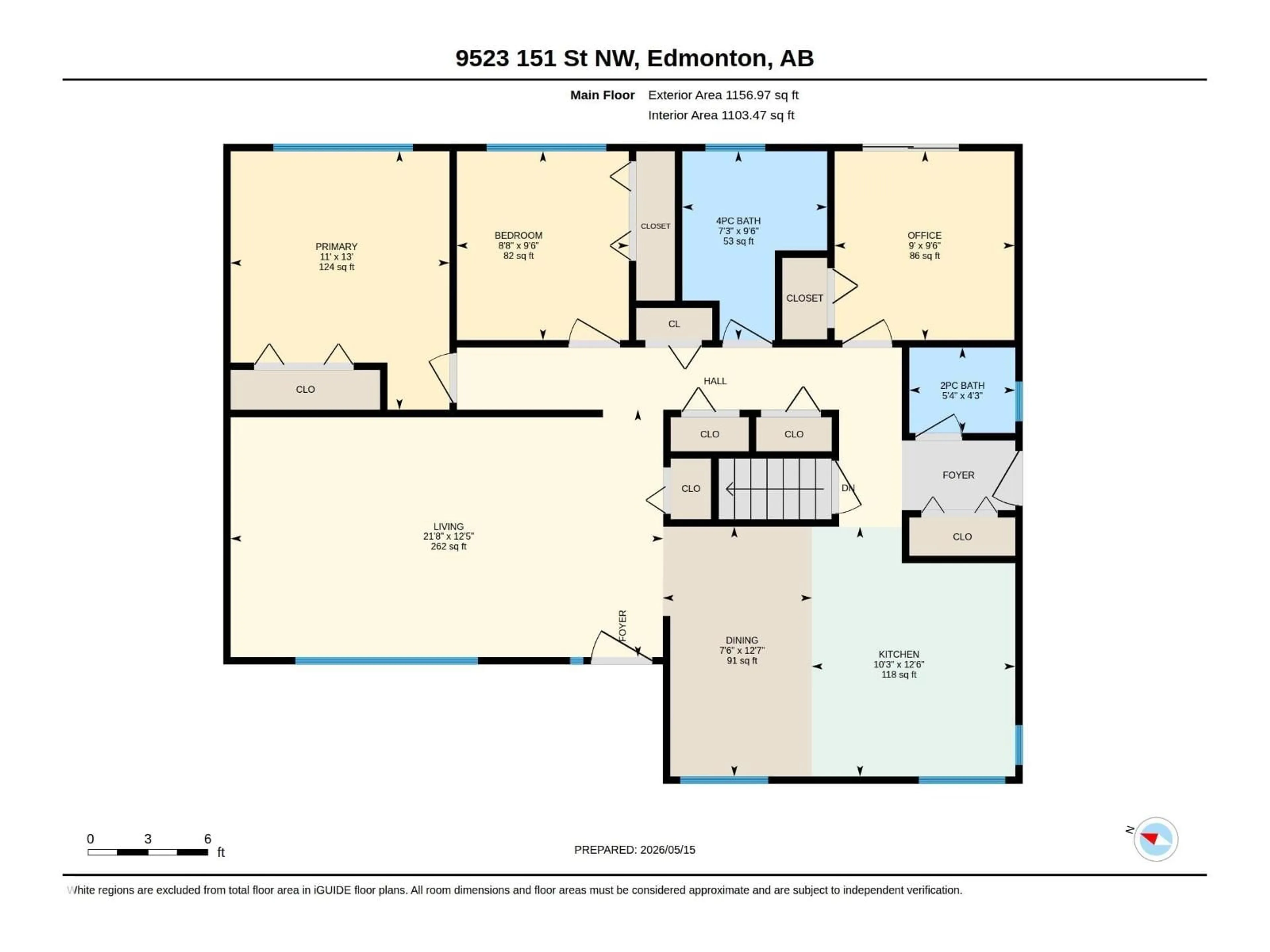 Floor plan for 9523 151 ST, Edmonton Alberta T5P1S2