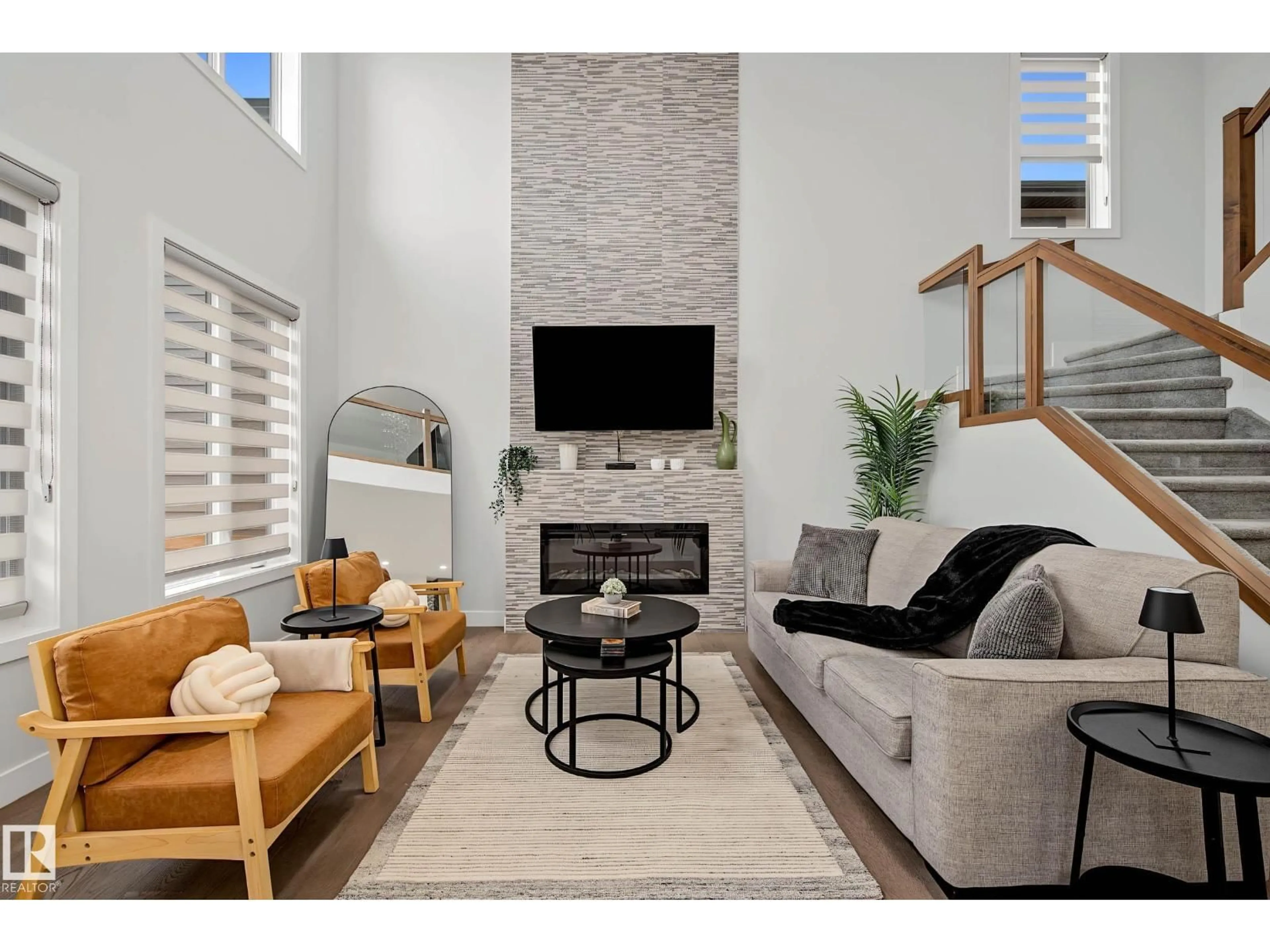 Living room with furniture, unknown for 4010 46 AV, Beaumont Alberta T4X2X7