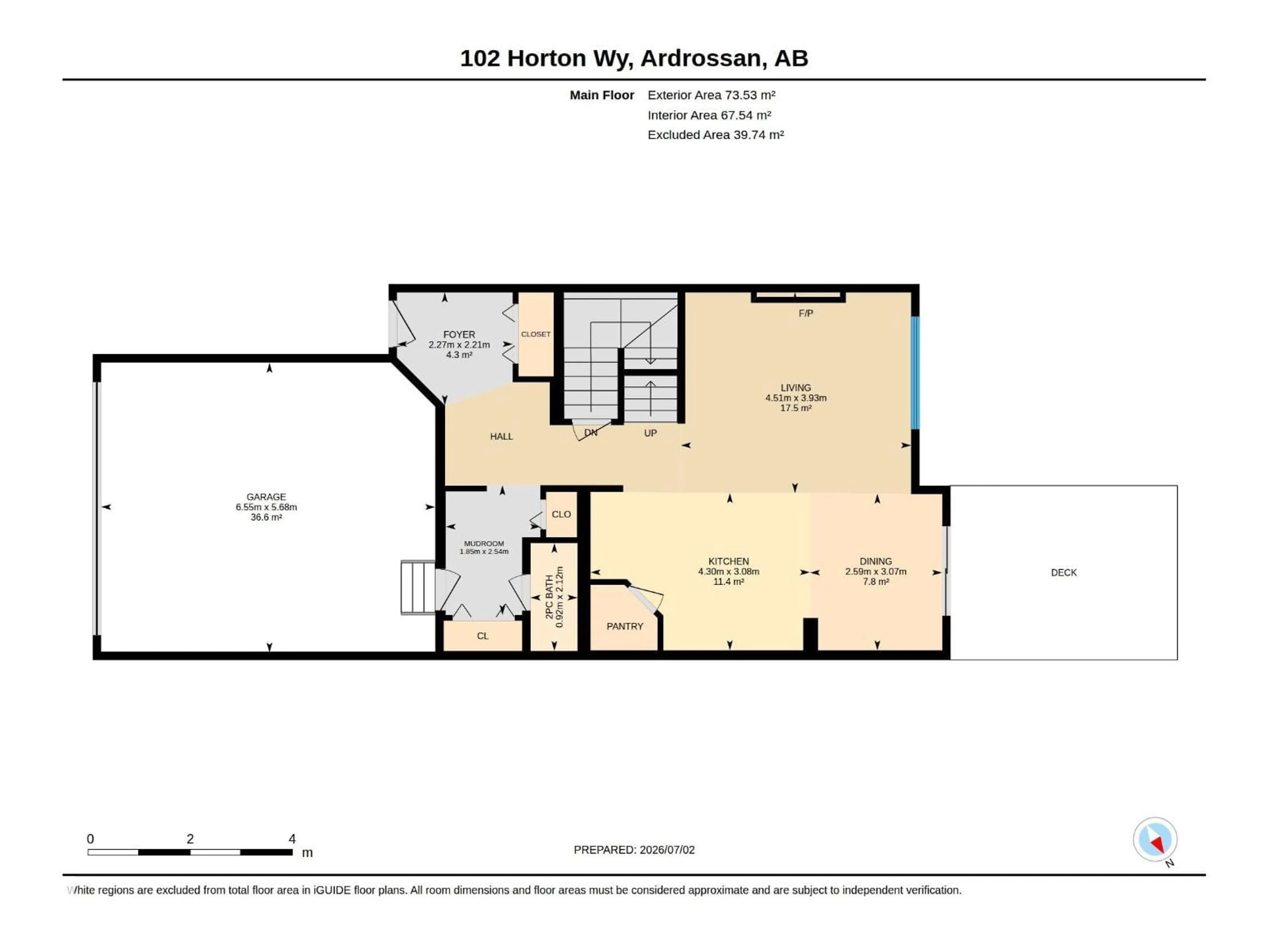 Floor plan for 102 HORTON WY, Ardrossan Alberta T8E0B2