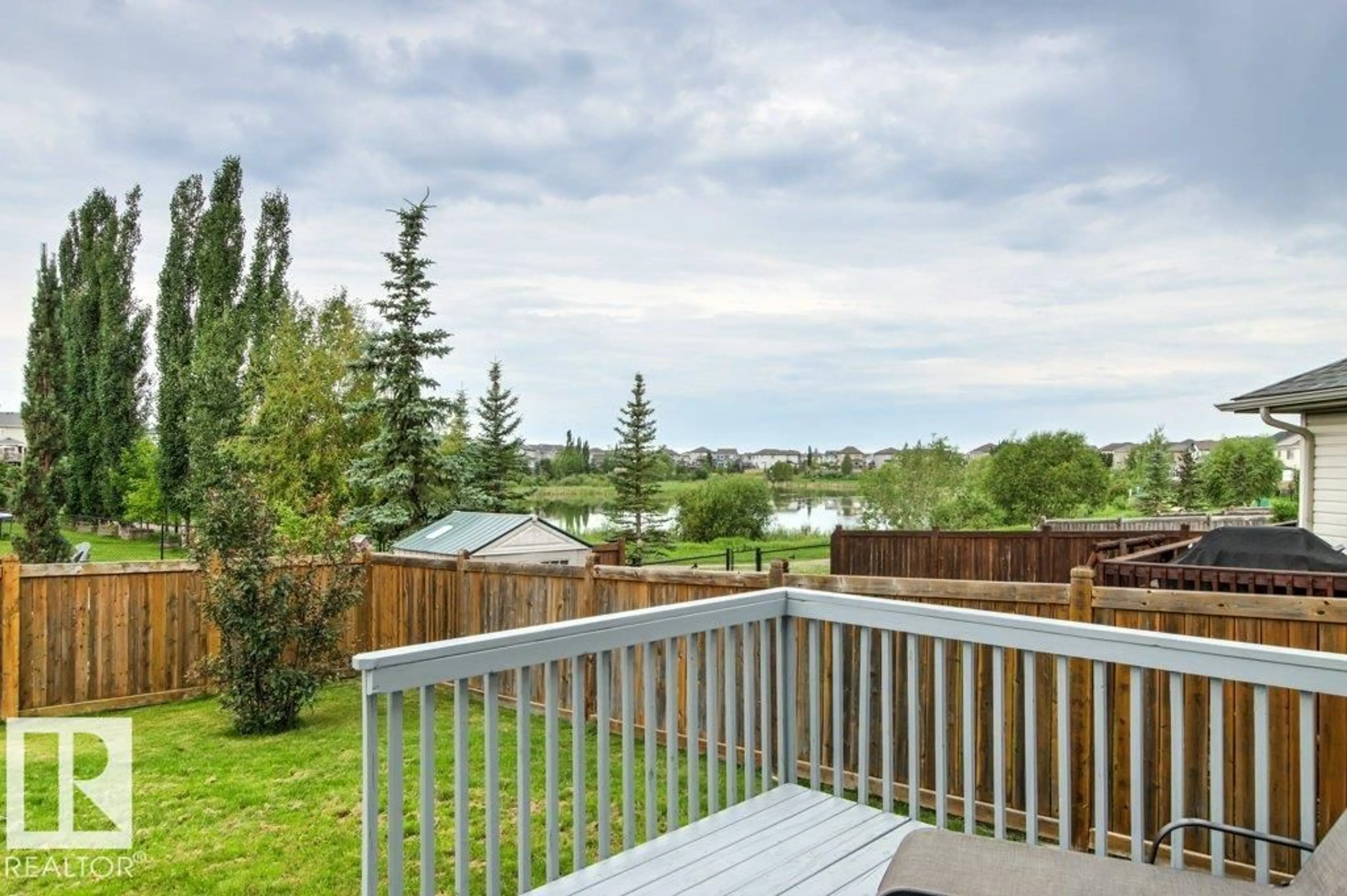 Patio, water/lake/river/ocean view for 27 SPRUCE RIDGE DR, Spruce Grove Alberta T7X4M8