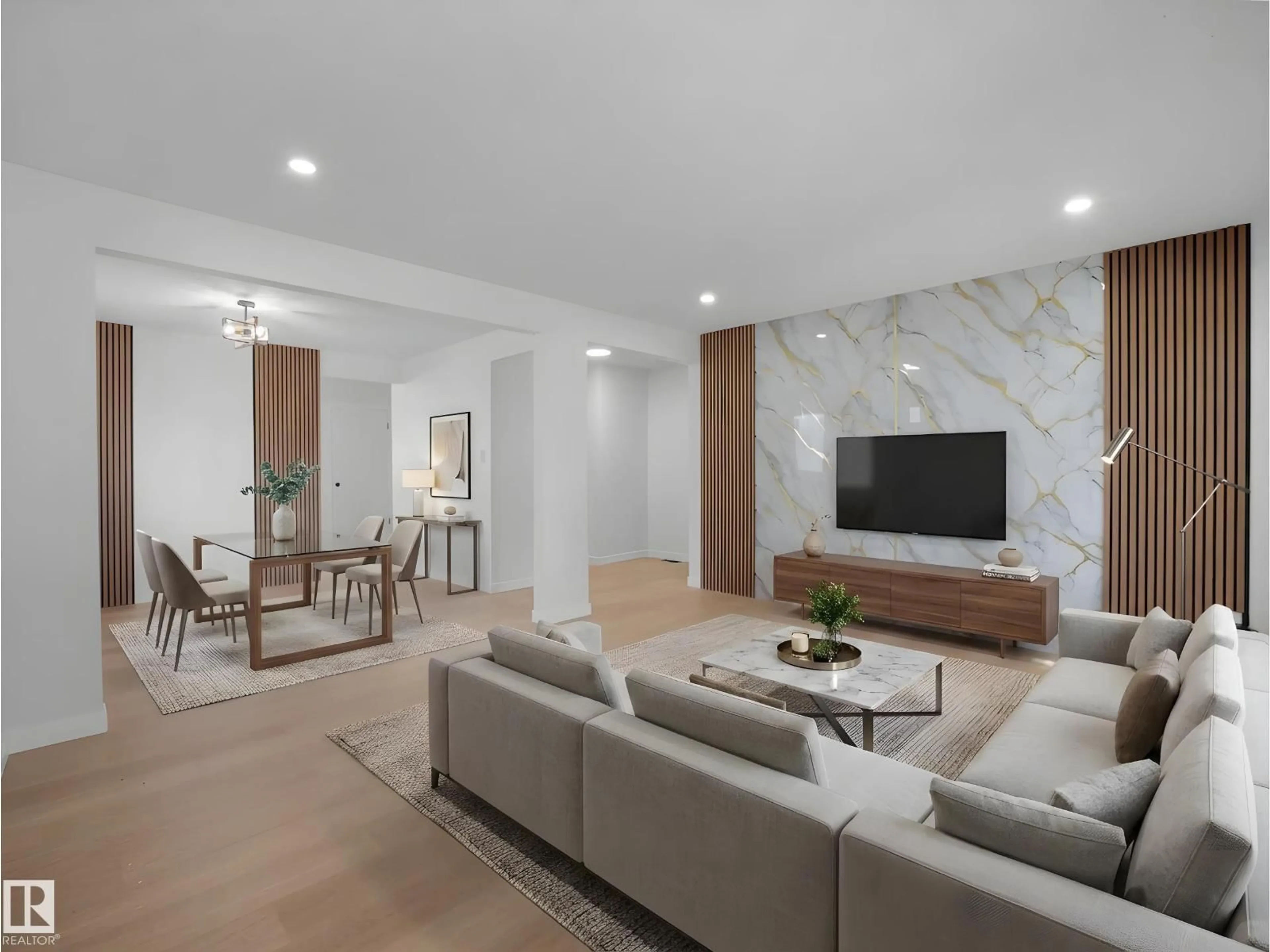 Living room with furniture, unknown for 8804 19 AV, Edmonton Alberta T6K1Z6