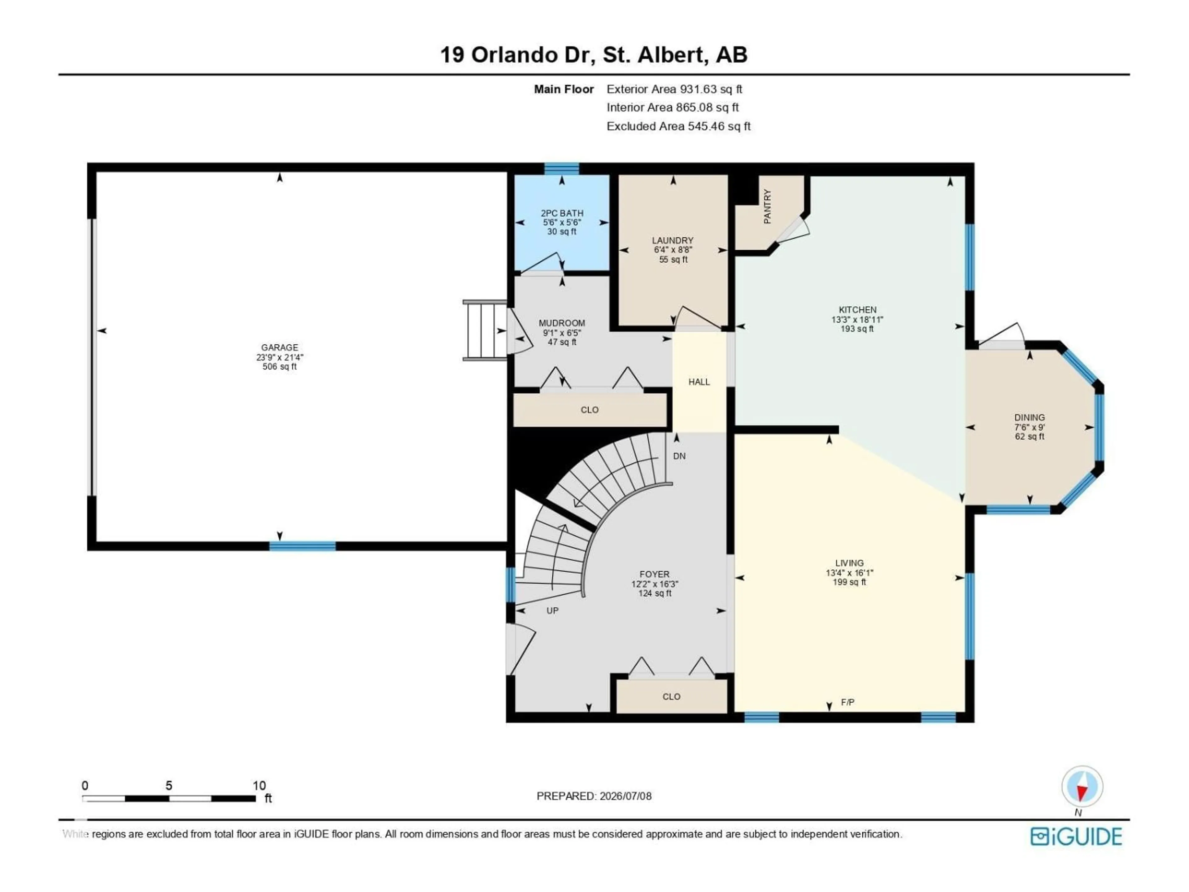 Floor plan for 19 ORLANDO DR, St. Albert Alberta T8N6V6