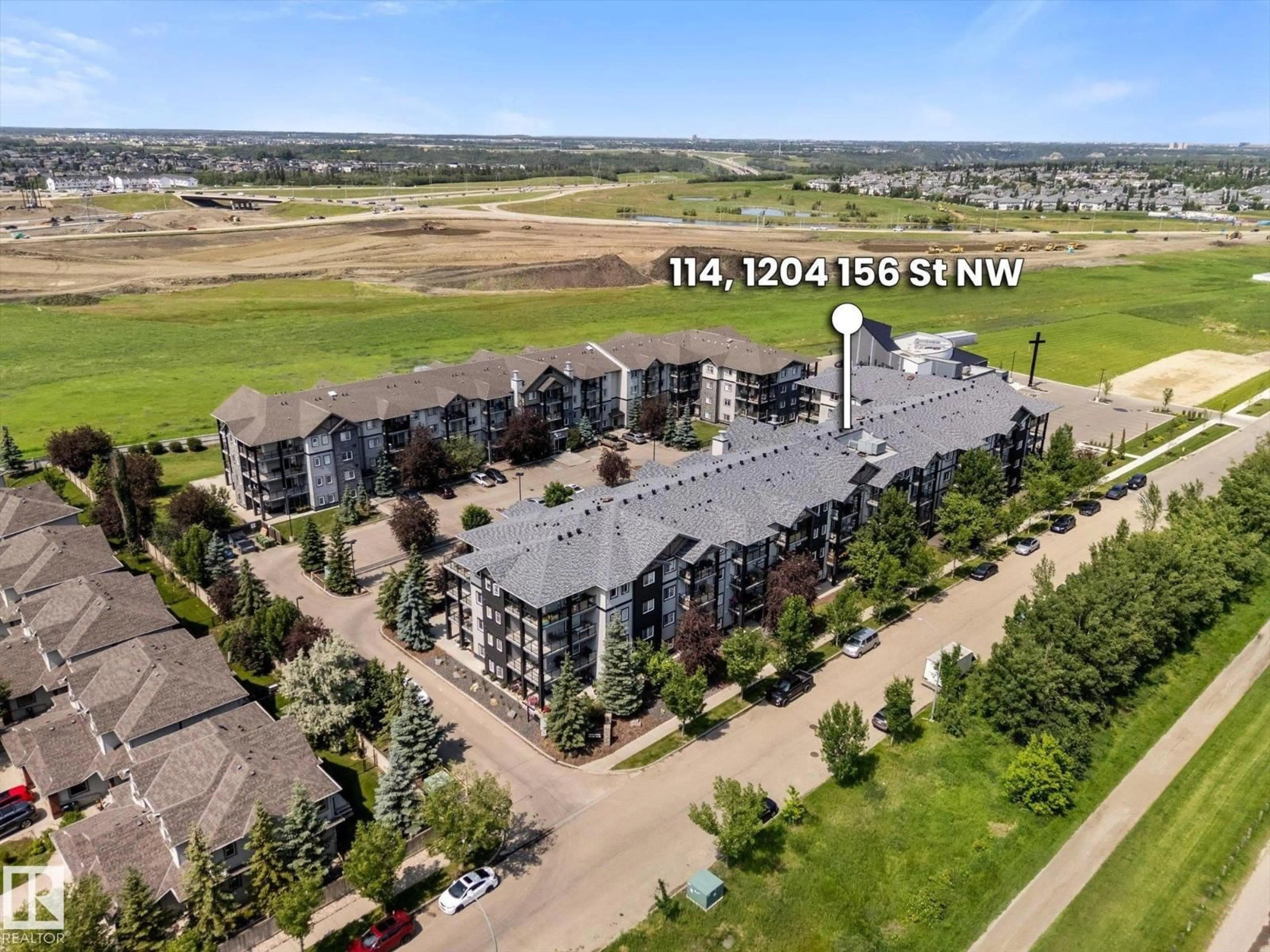 A pic from outside/outdoor area/front of a property/back of a property/a pic from drone, unknown for #114 - 1204 156 ST, Edmonton Alberta T6R0R6