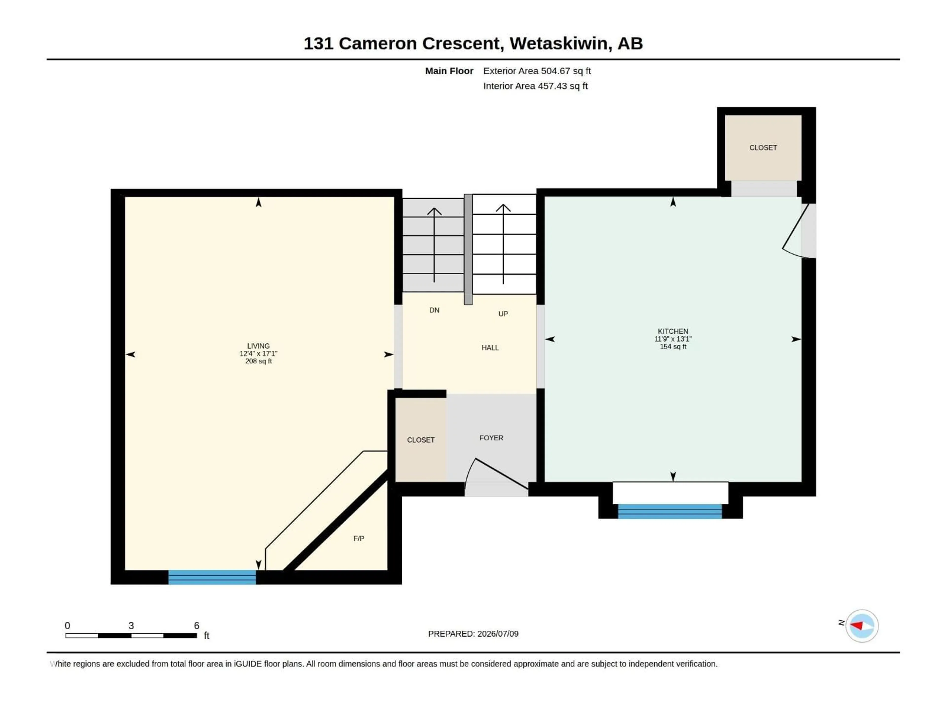 Floor plan for 131 CAMERON CRESCENT, Wetaskiwin Alberta T9A3H5