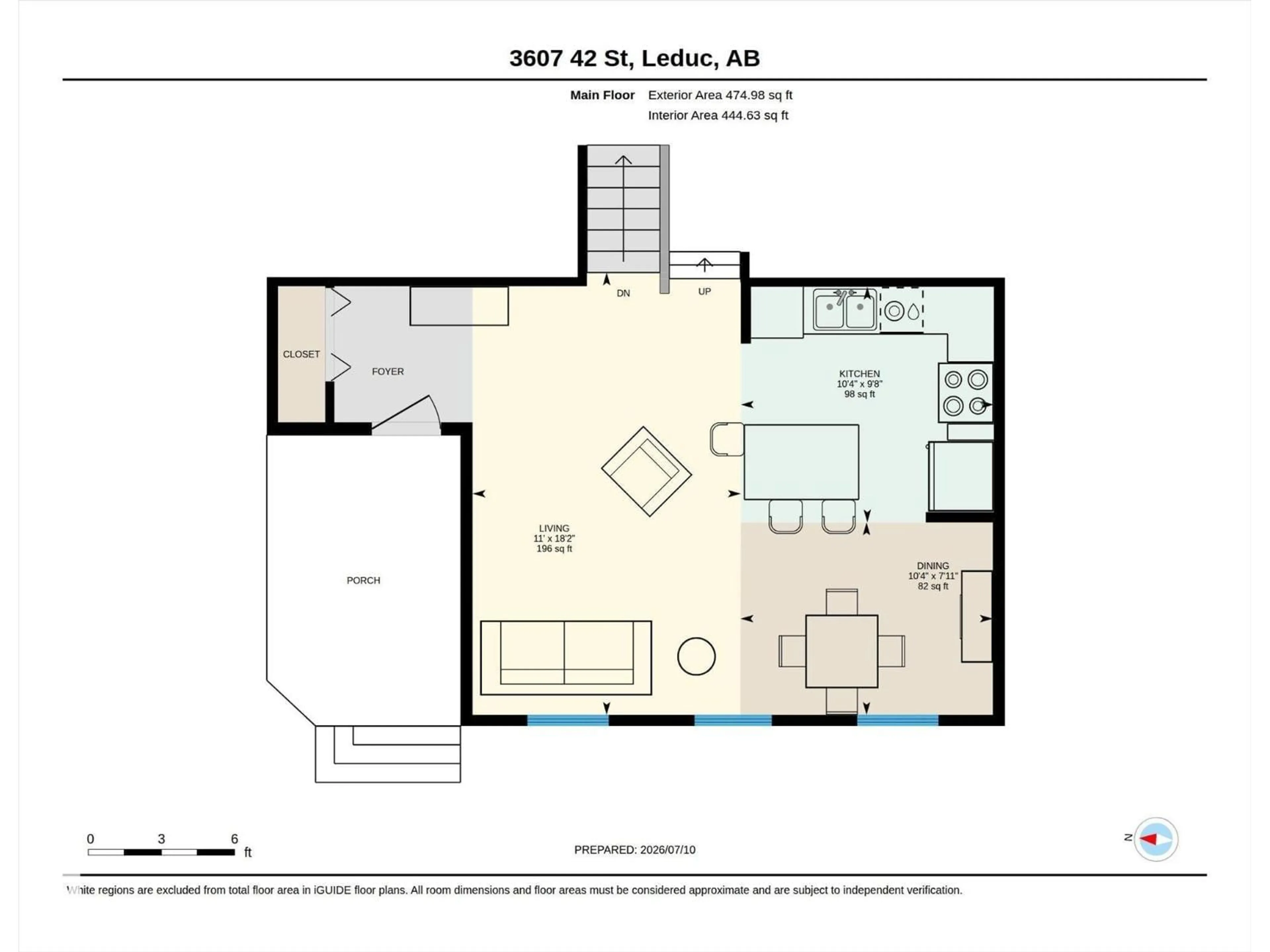 Floor plan for 3607 42 ST, Leduc Alberta T9E6A5