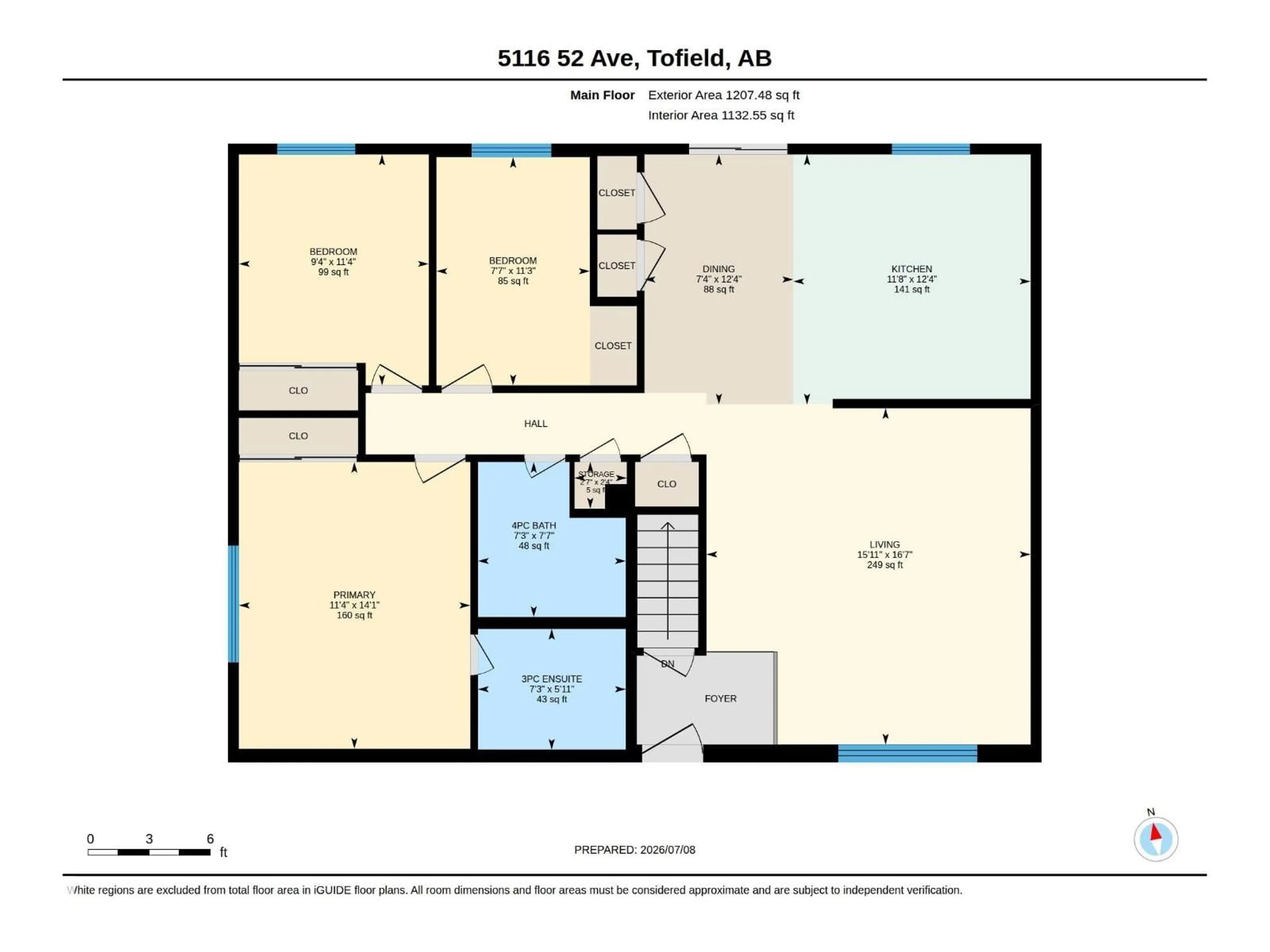 Floor plan for 5116 52 AVE, Tofield Alberta T0B4J0
