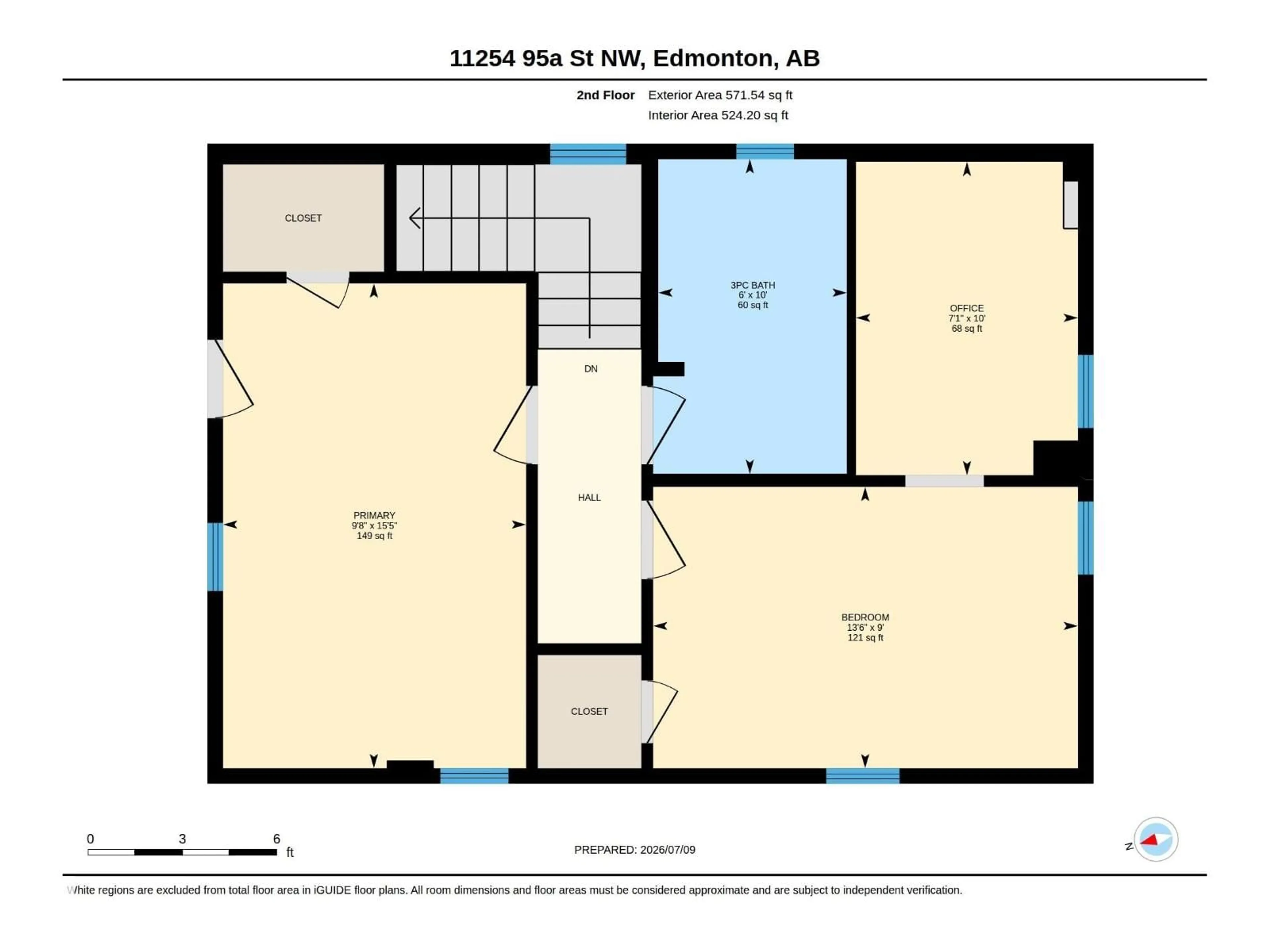 Floor plan for 11254 95A ST NW, Edmonton Alberta T5G1N8