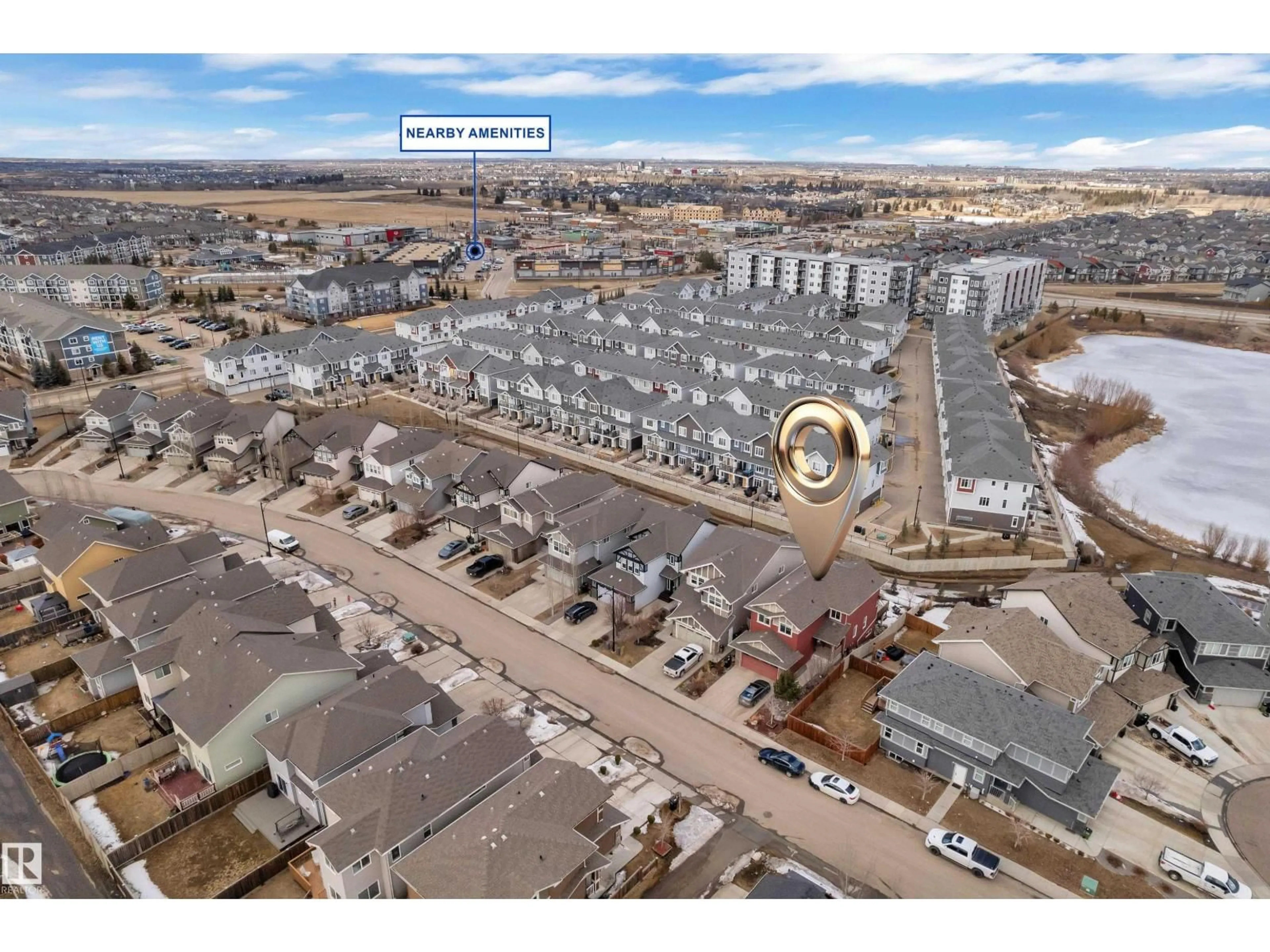 A pic from outside/outdoor area/front of a property/back of a property/a pic from drone, street for SW - 3071 CARPENTER LANDING LD, Edmonton Alberta T6W2Y9
