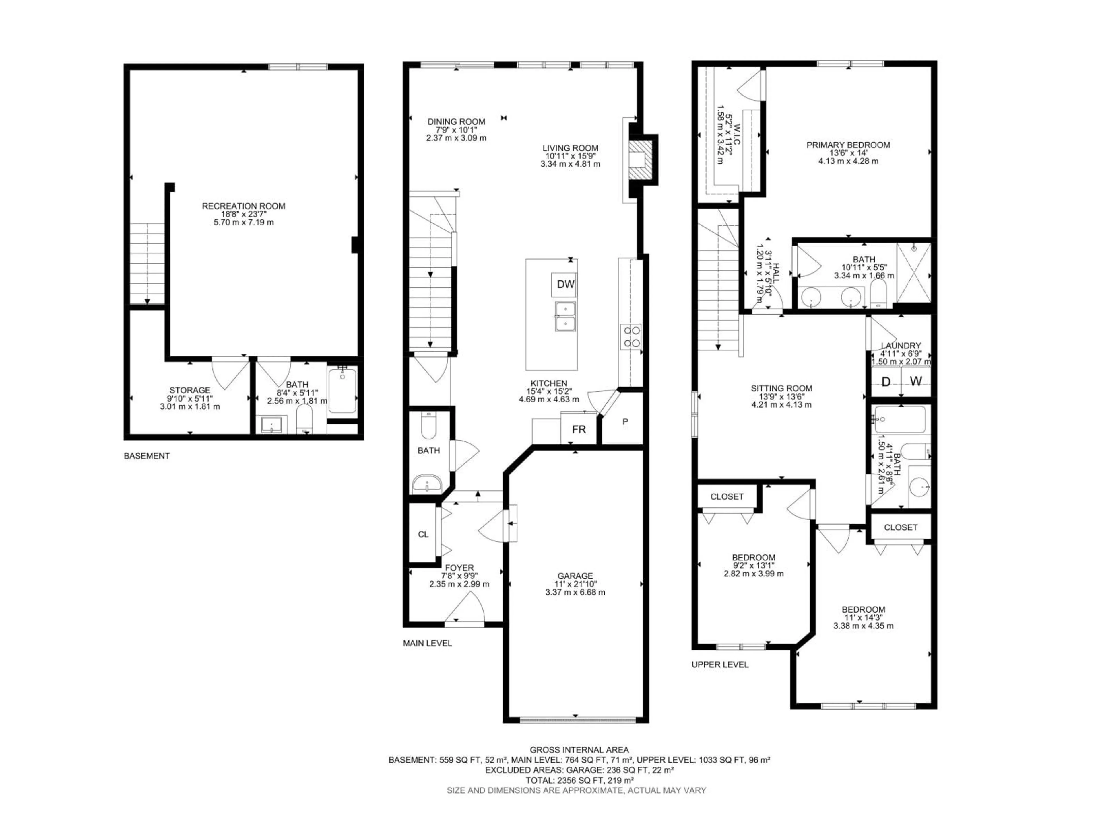 Floor plan for 2326 74 ST, Edmonton Alberta T6X0V5