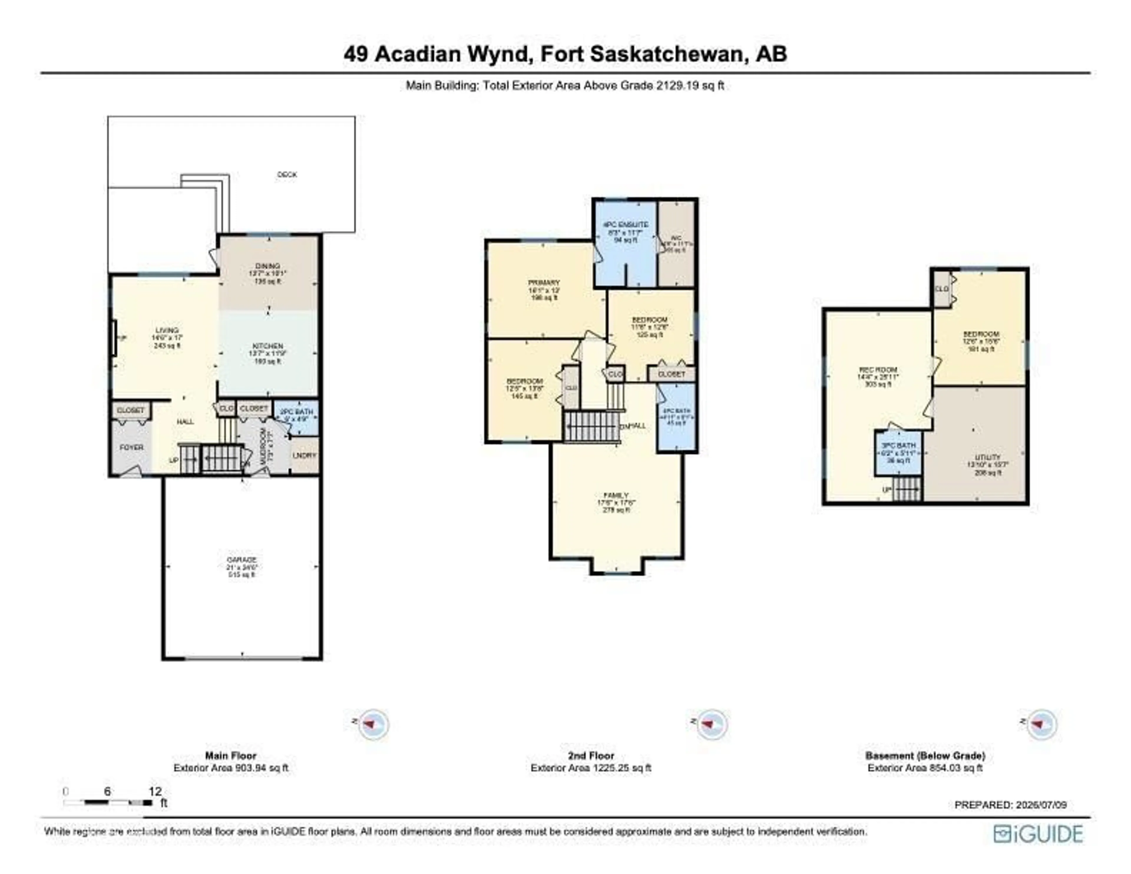 Floor plan for 49 ACADIAN WD, Fort Saskatchewan Alberta T8L0B7