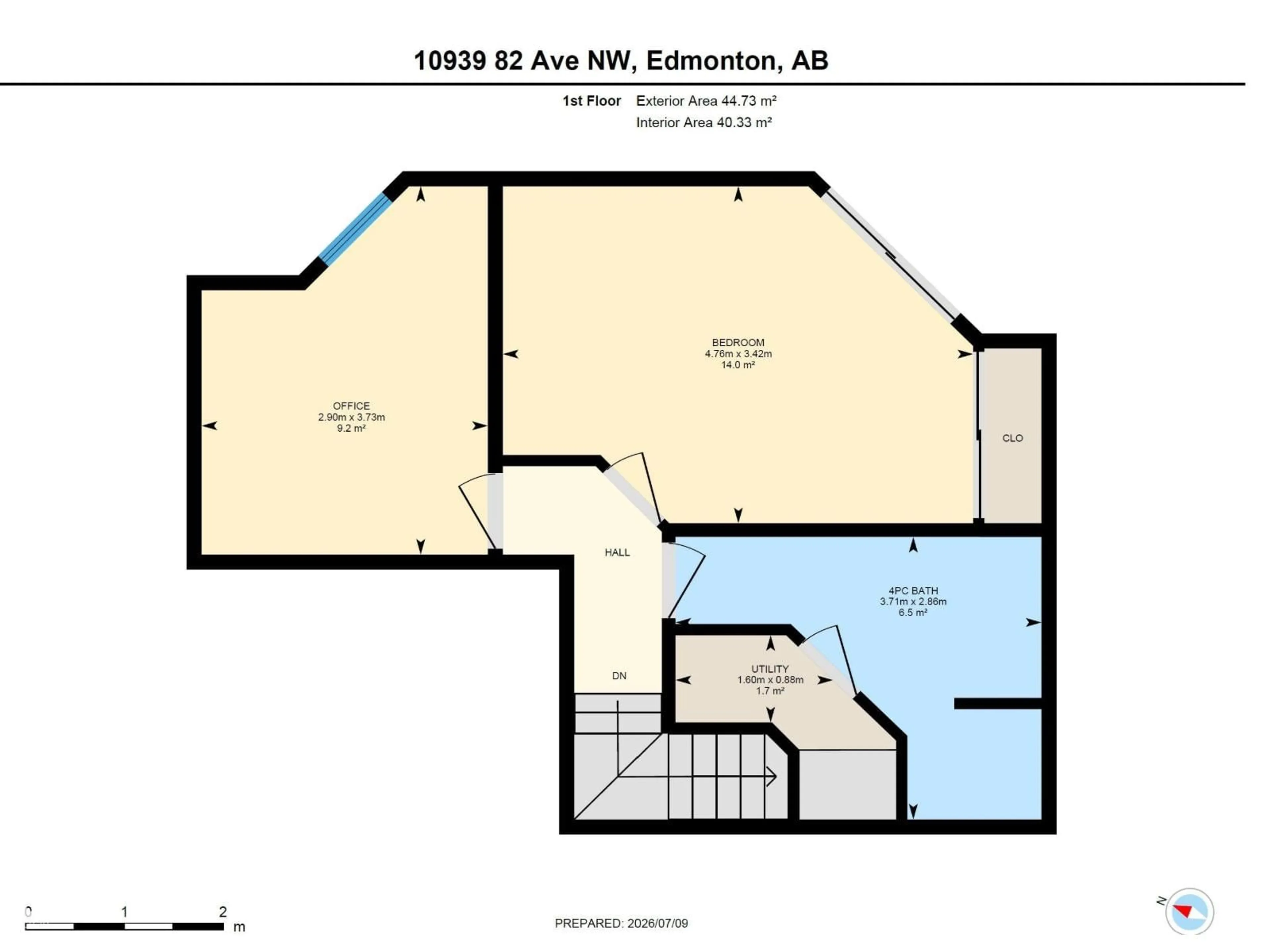 Floor plan for 202 - 10939 82 AV, Edmonton Alberta T6G0S7
