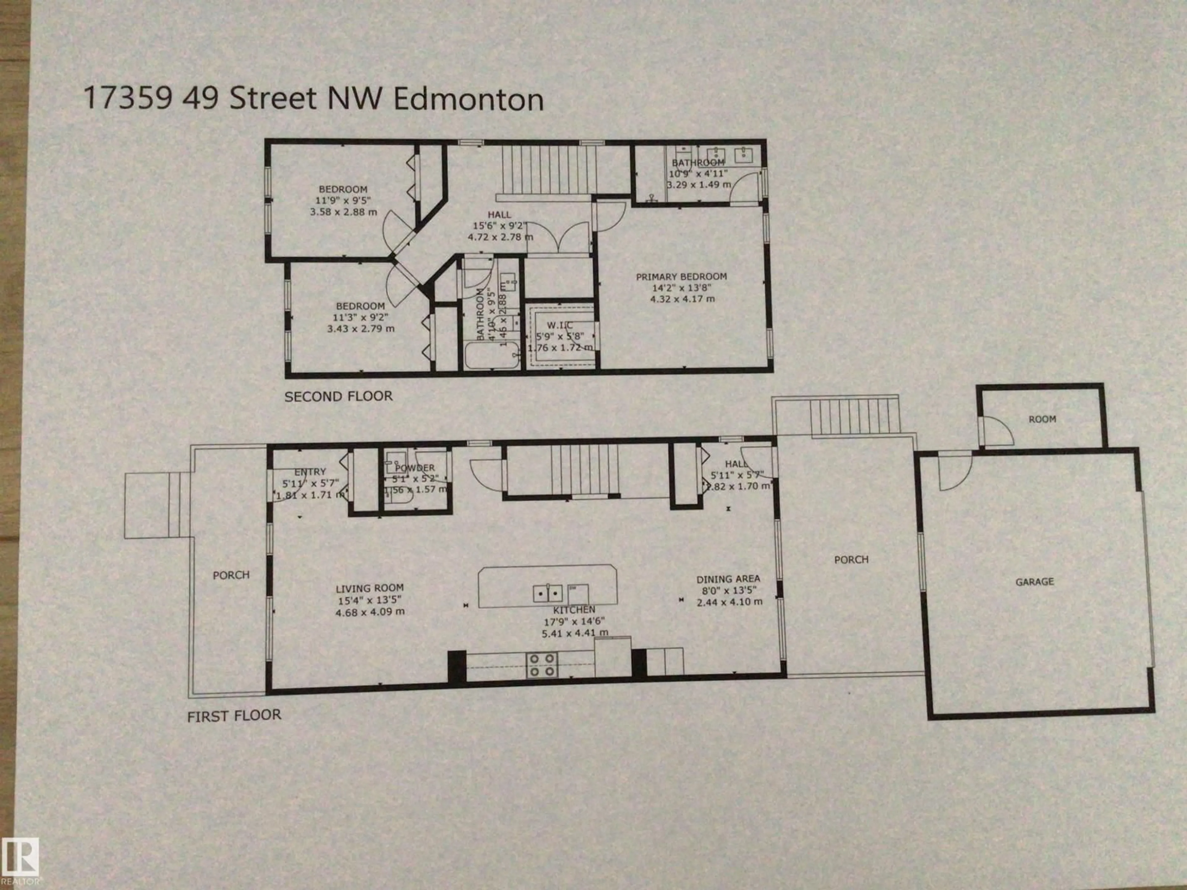 Floor plan for NW - 17359 49 ST, Edmonton Alberta T5Y3W1