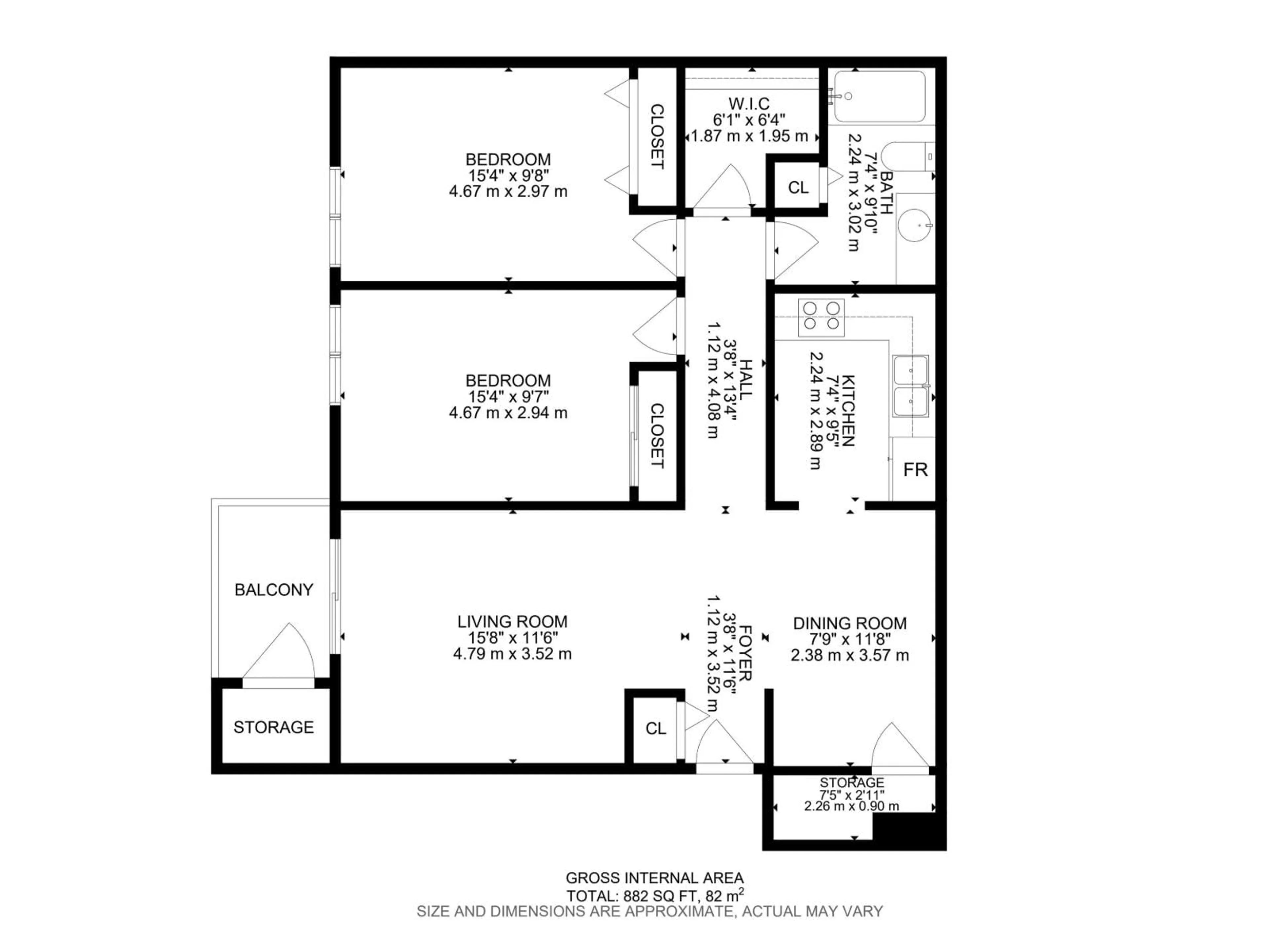 Floor plan for 6E - 11608 28 AV, Edmonton Alberta T6J4E3