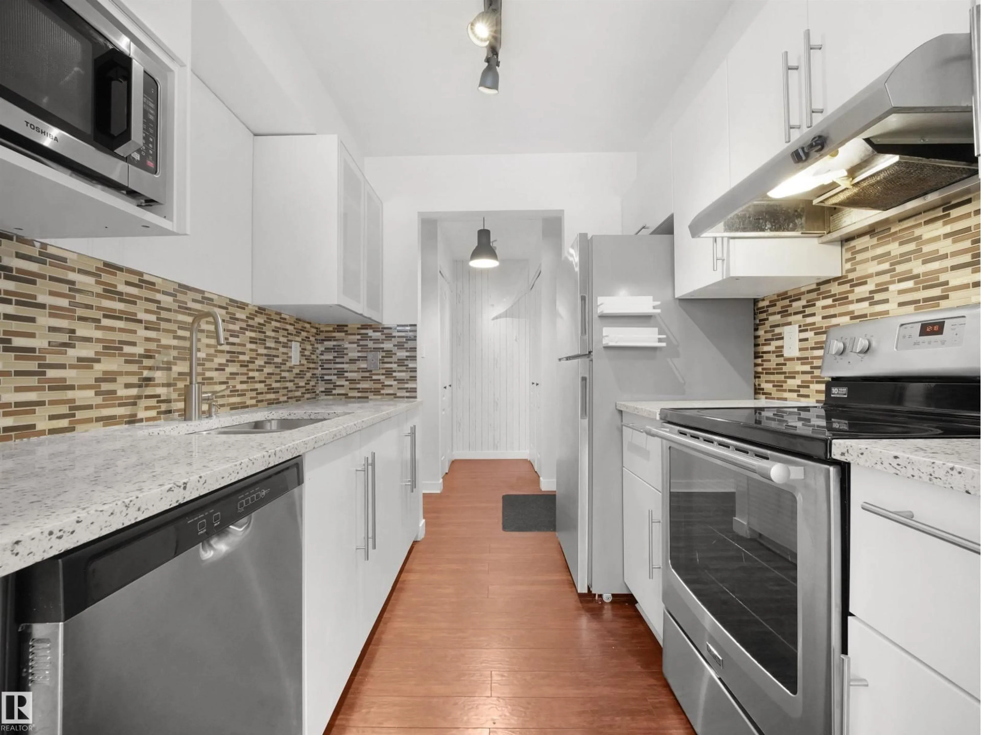 Standard kitchen, ceramic/tile floor for #201 - 7403 171 ST, Edmonton Alberta T5T2R1