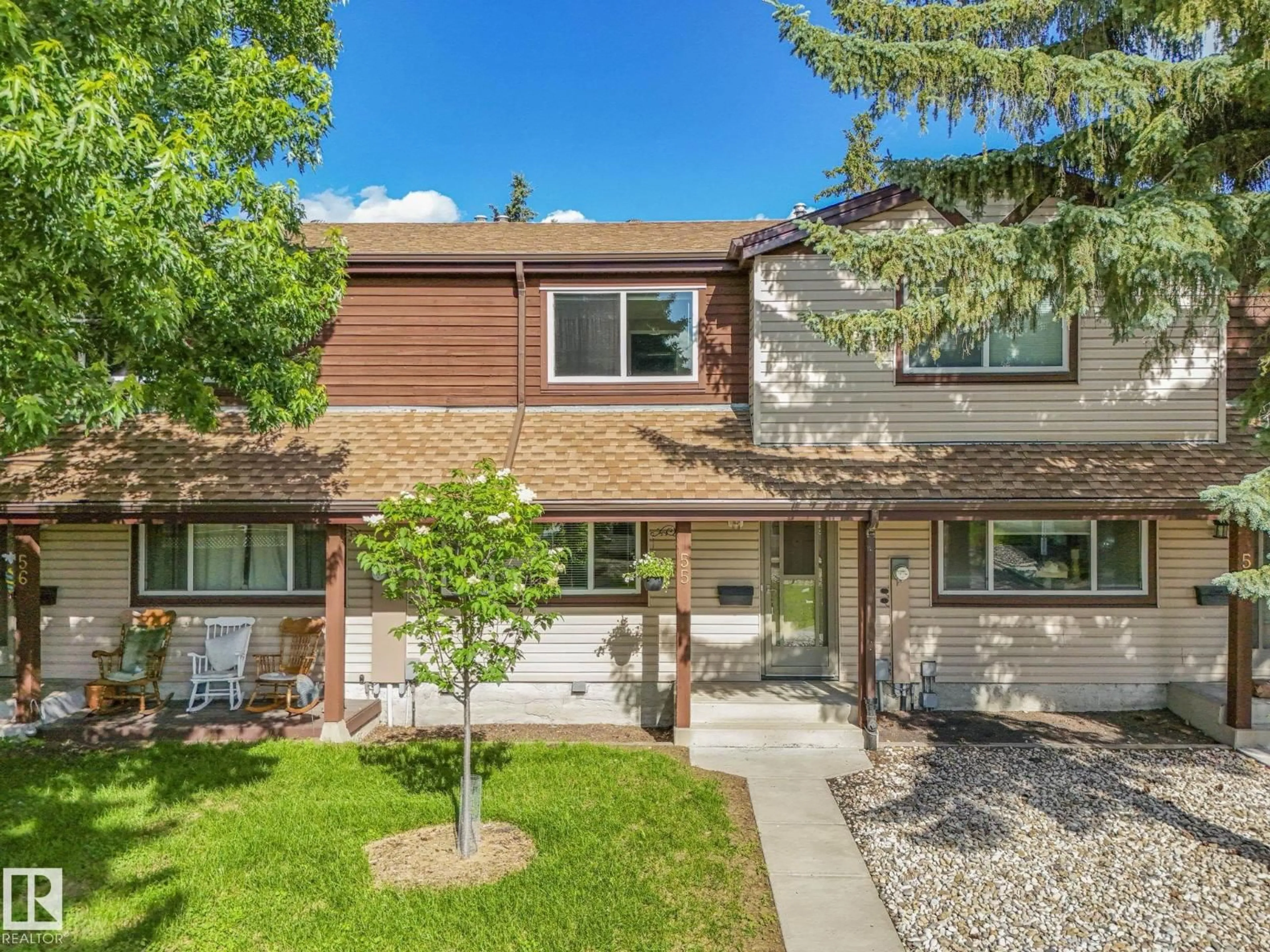 Home with vinyl exterior material, street for 55 - 13833 30 ST, Edmonton Alberta T5Y2B2