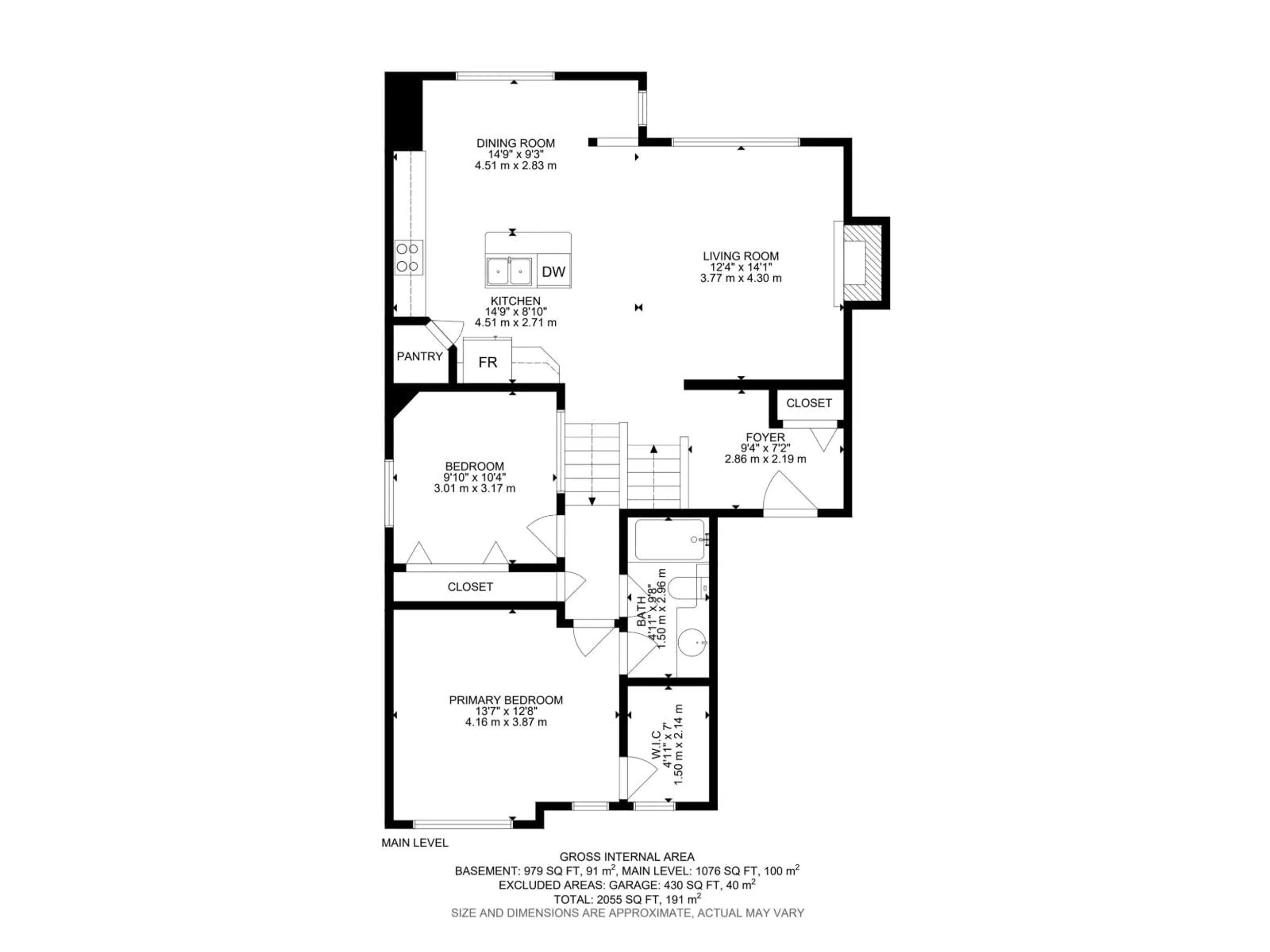 Floor plan for 1816 TUFFORD WY, Edmonton Alberta T6R2W3