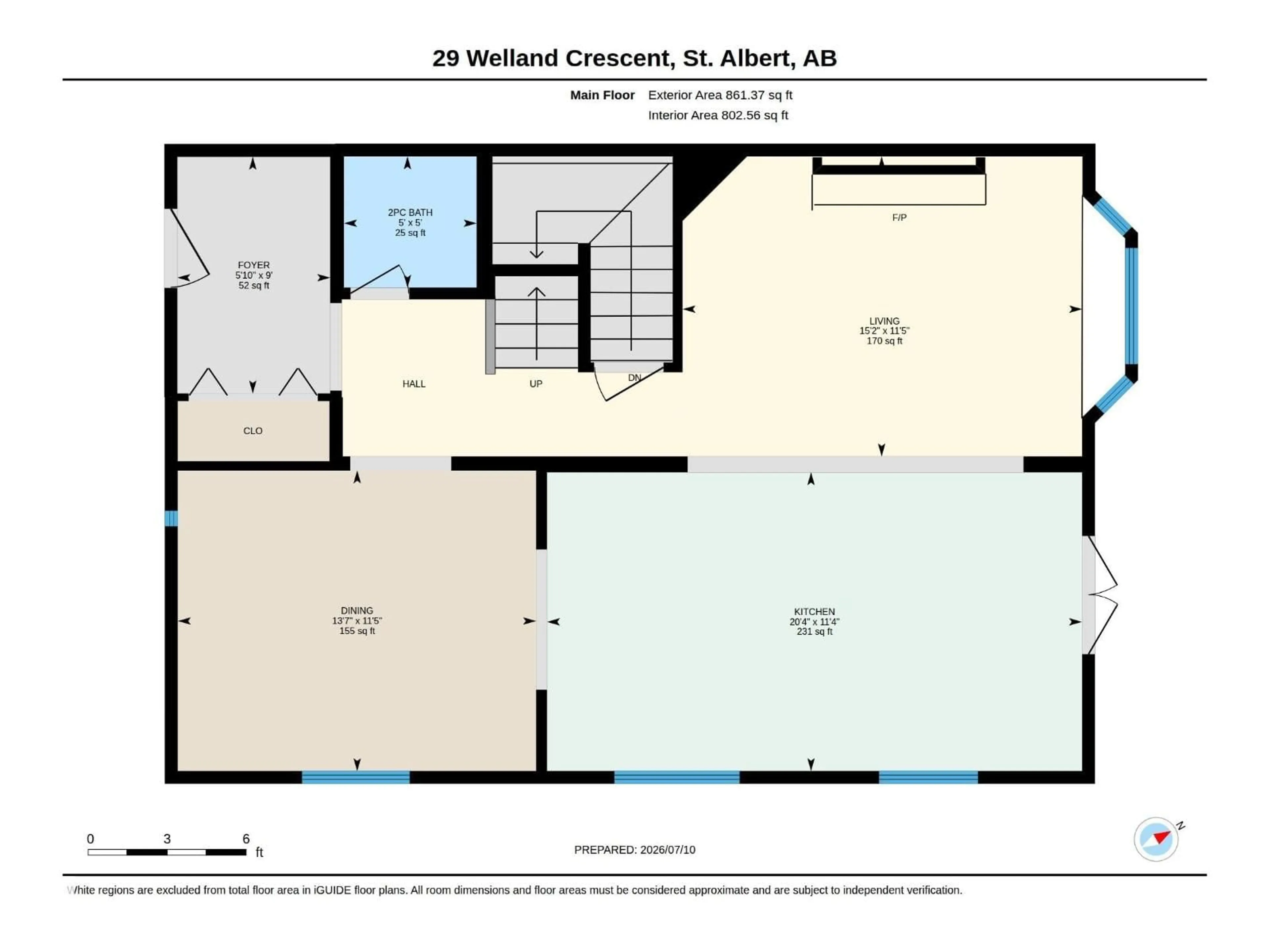 Floor plan for 29 WELLAND CR, St. Albert Alberta T8N3W3