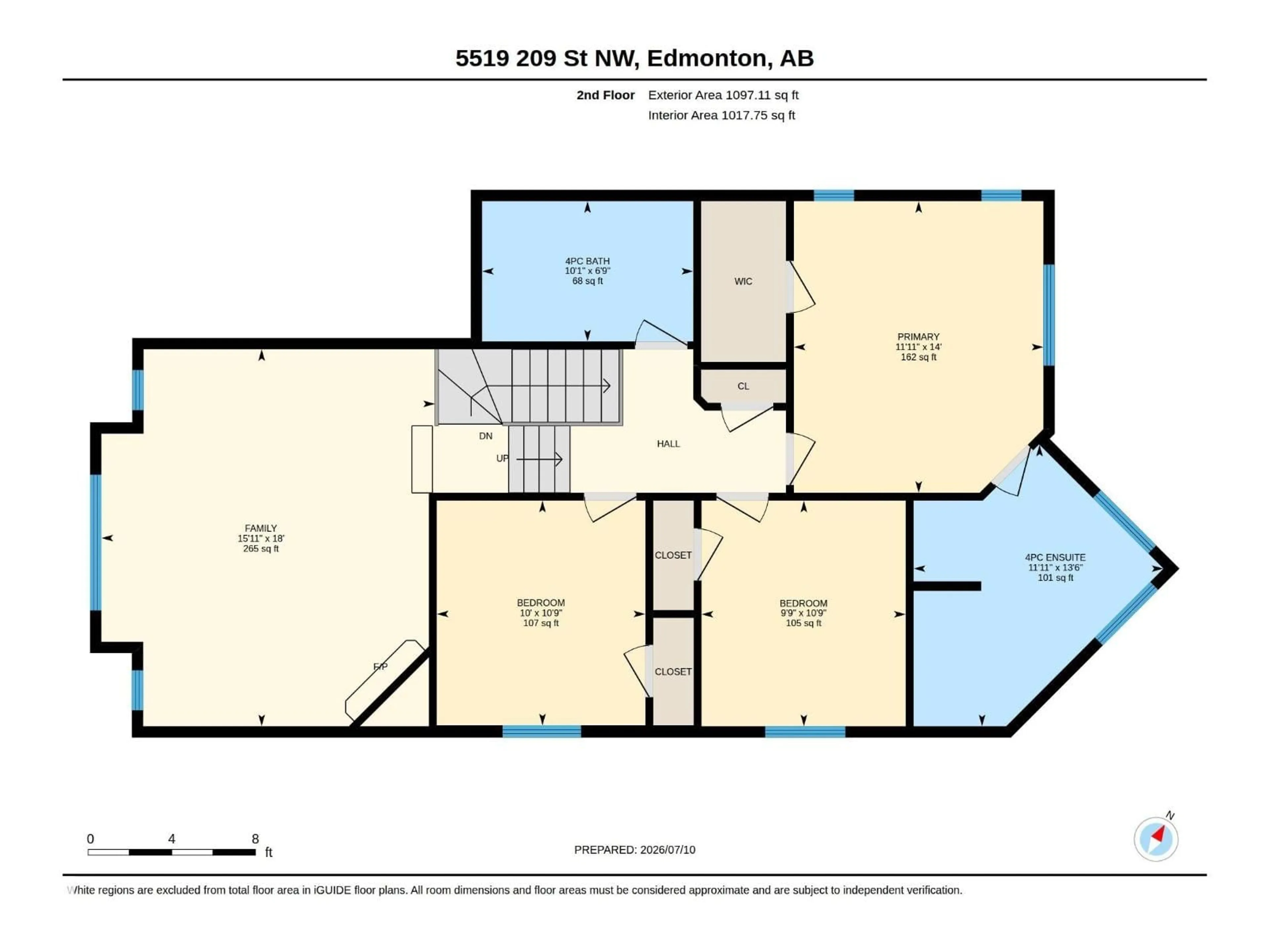 Floor plan for 5519 209 ST NW, Edmonton Alberta T6M0E9