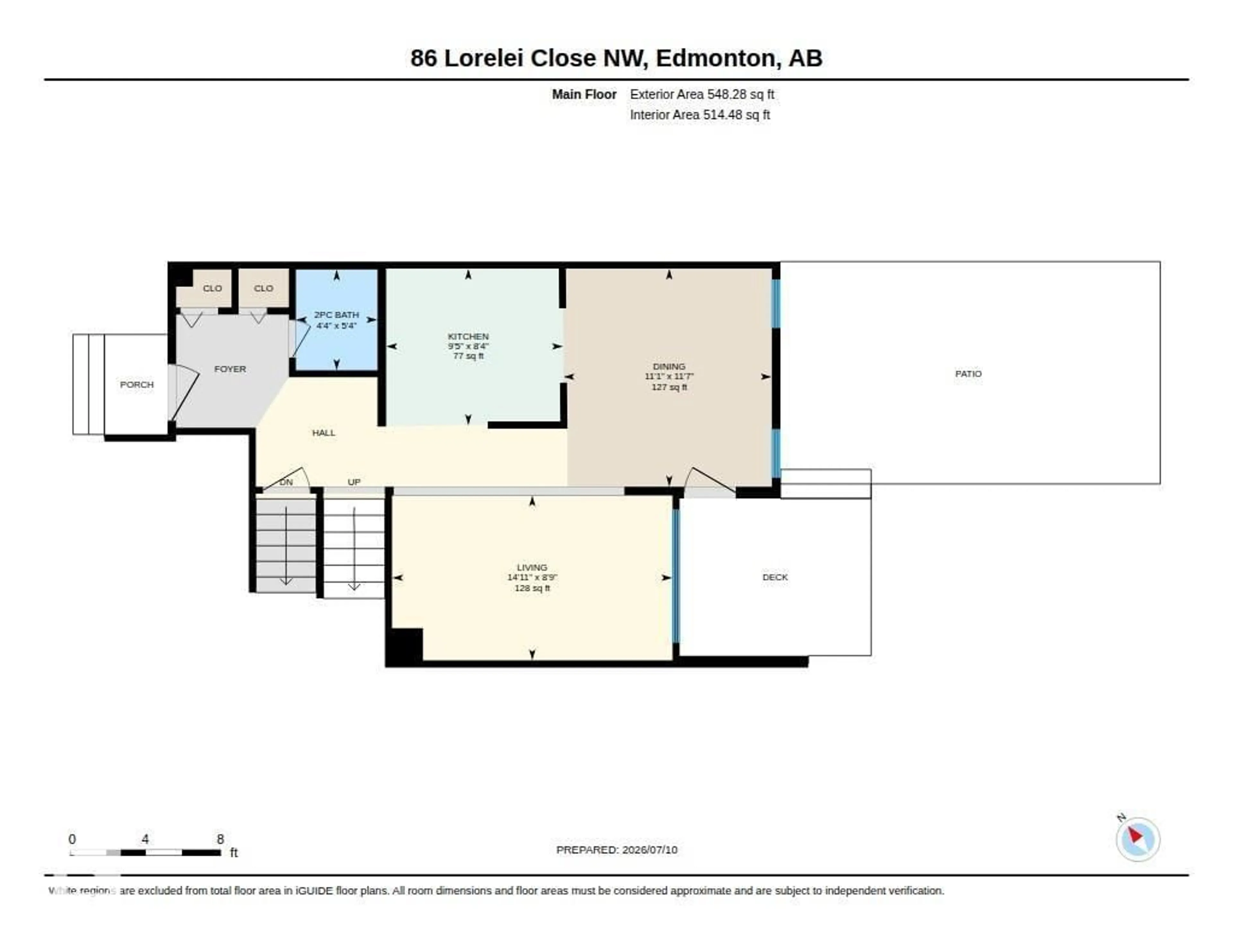 Floor plan for 86 LORELEI CL, Edmonton Alberta T5X2E7