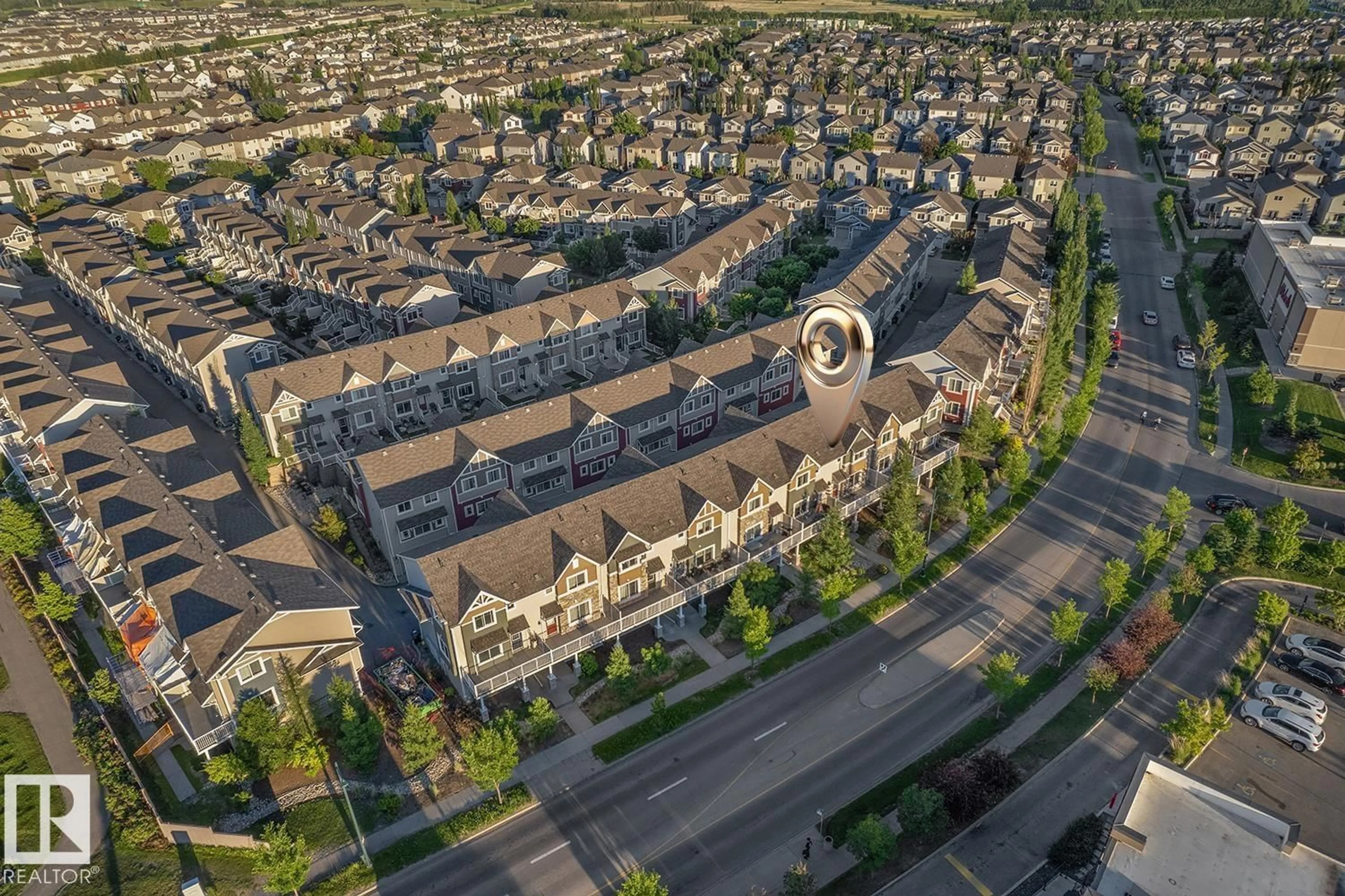 A pic from outside/outdoor area/front of a property/back of a property/a pic from drone, street for #140 - 655 TAMARACK RD, Edmonton Alberta T6T0N4