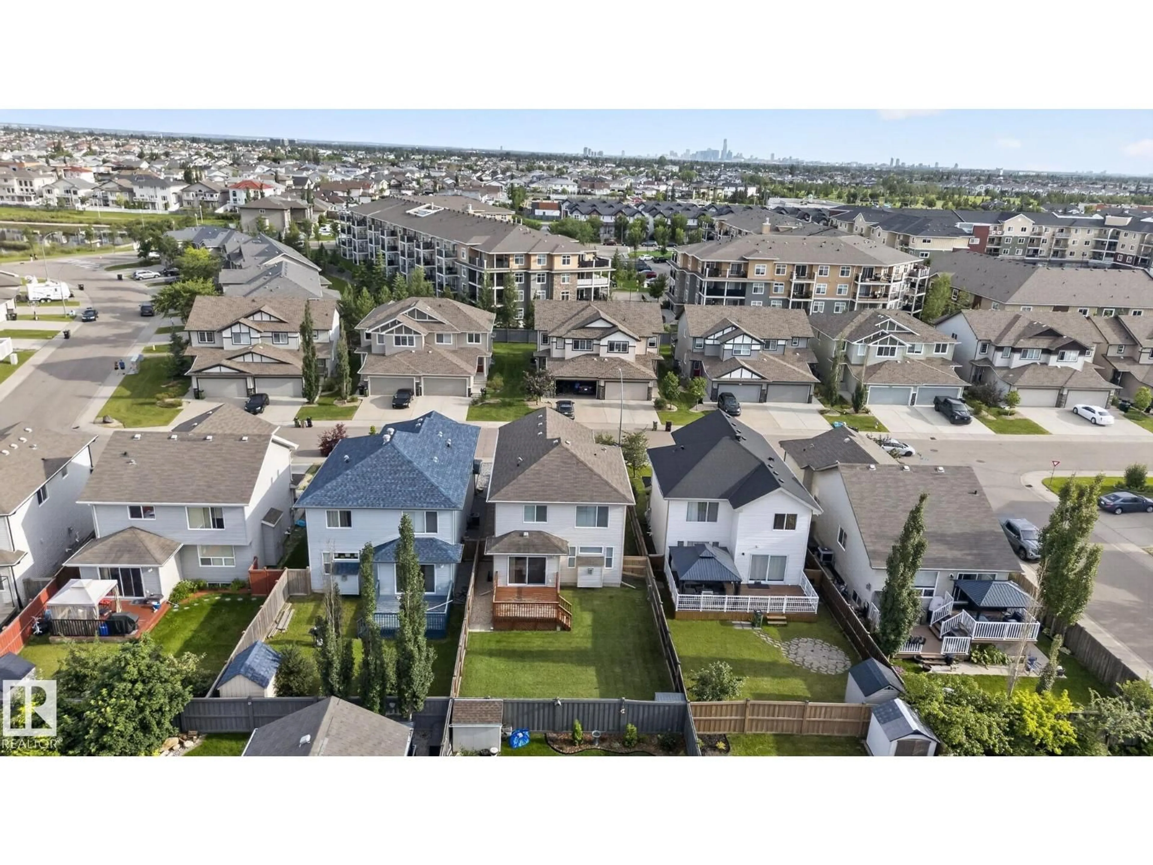 A pic from outside/outdoor area/front of a property/back of a property/a pic from drone, city buildings view from balcony for NW - 7858 170A AV, Edmonton Alberta T5Z0C9