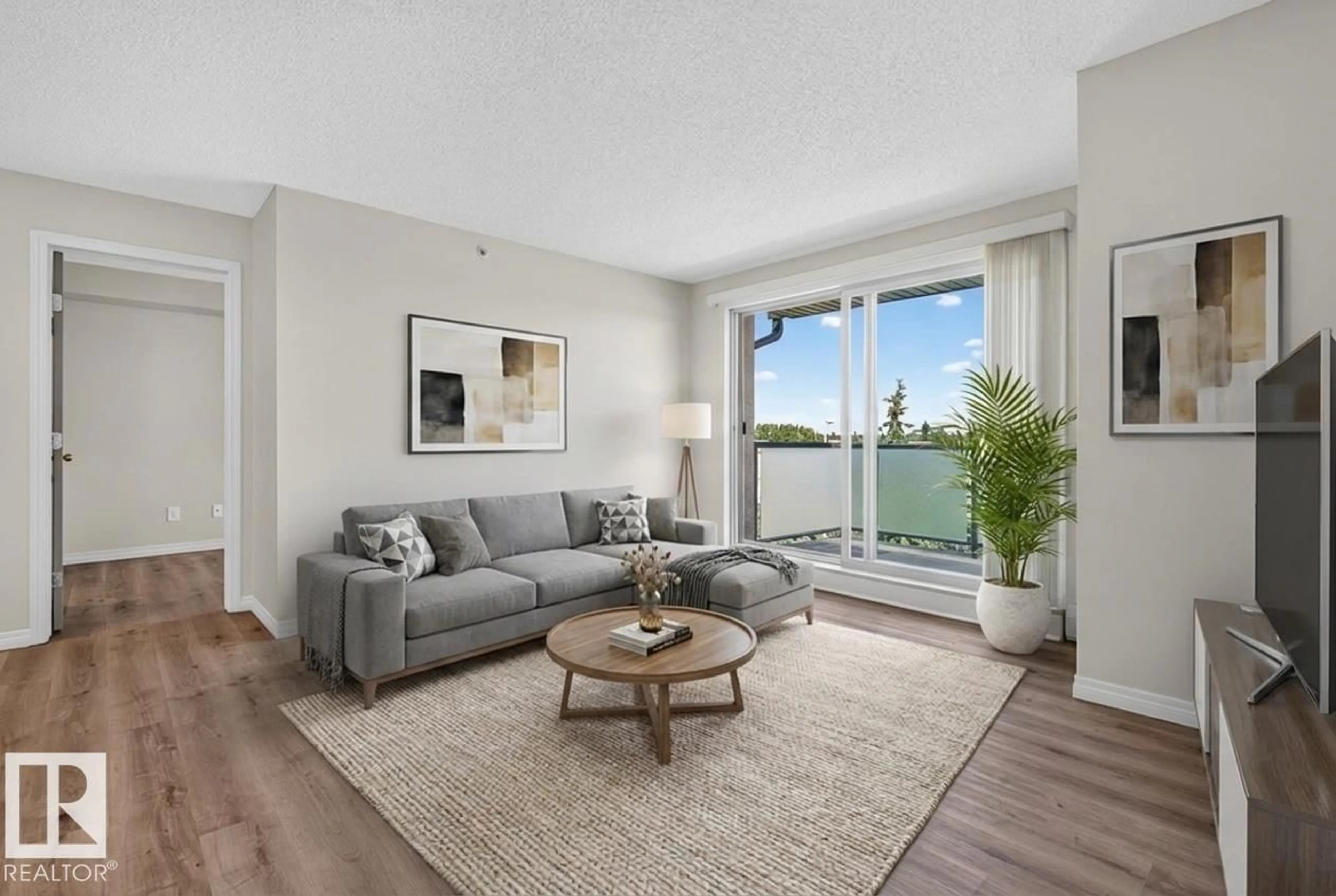 Living room with furniture, unknown for #405 - 13907 136 ST, Edmonton Alberta T6V1Y5