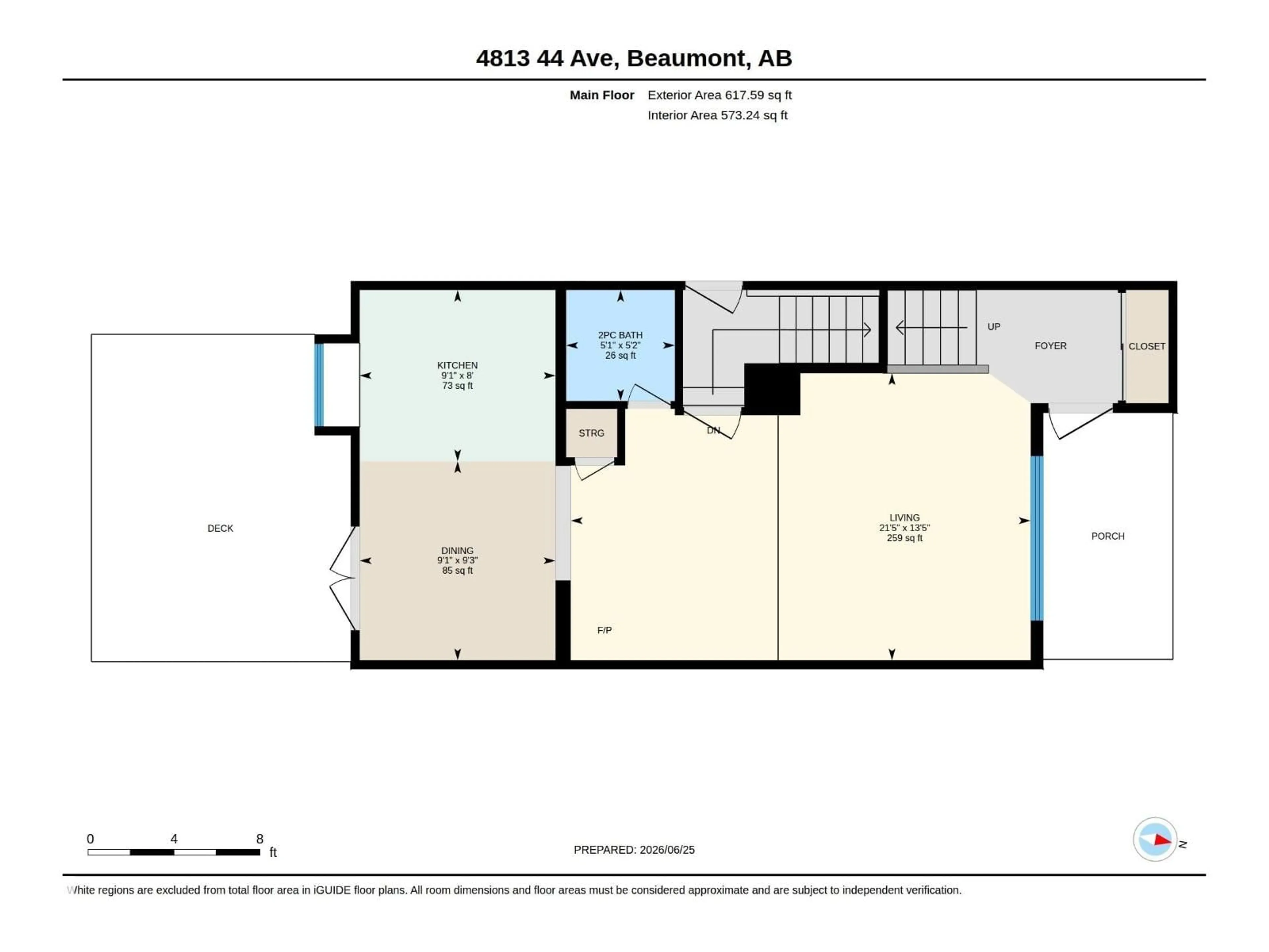 Floor plan for 4813 44 AV, Beaumont Alberta T4X1G3