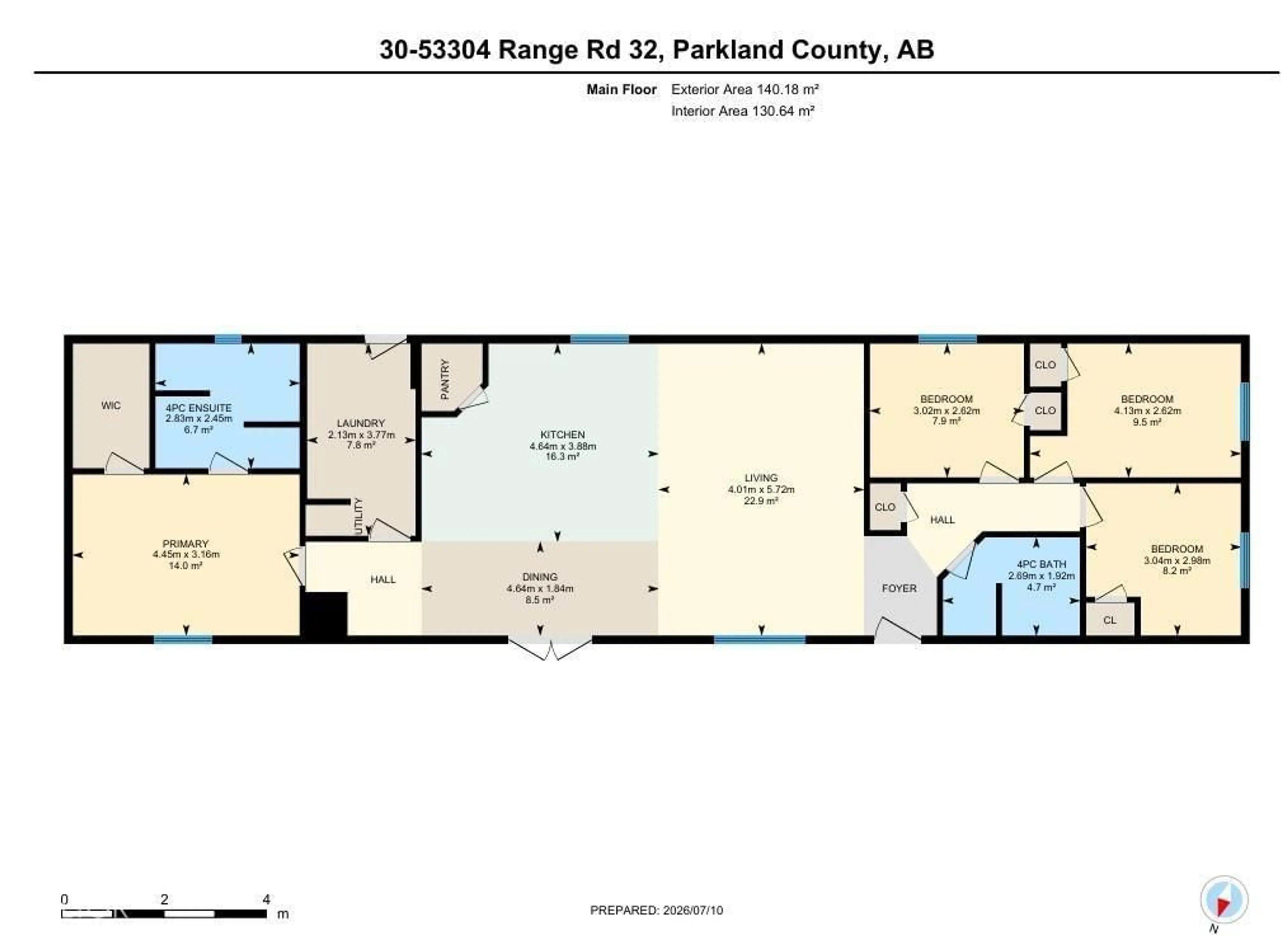 Floor plan for 30 53304 RGE ROAD 32, Rural Parkland County Alberta T0E0N0