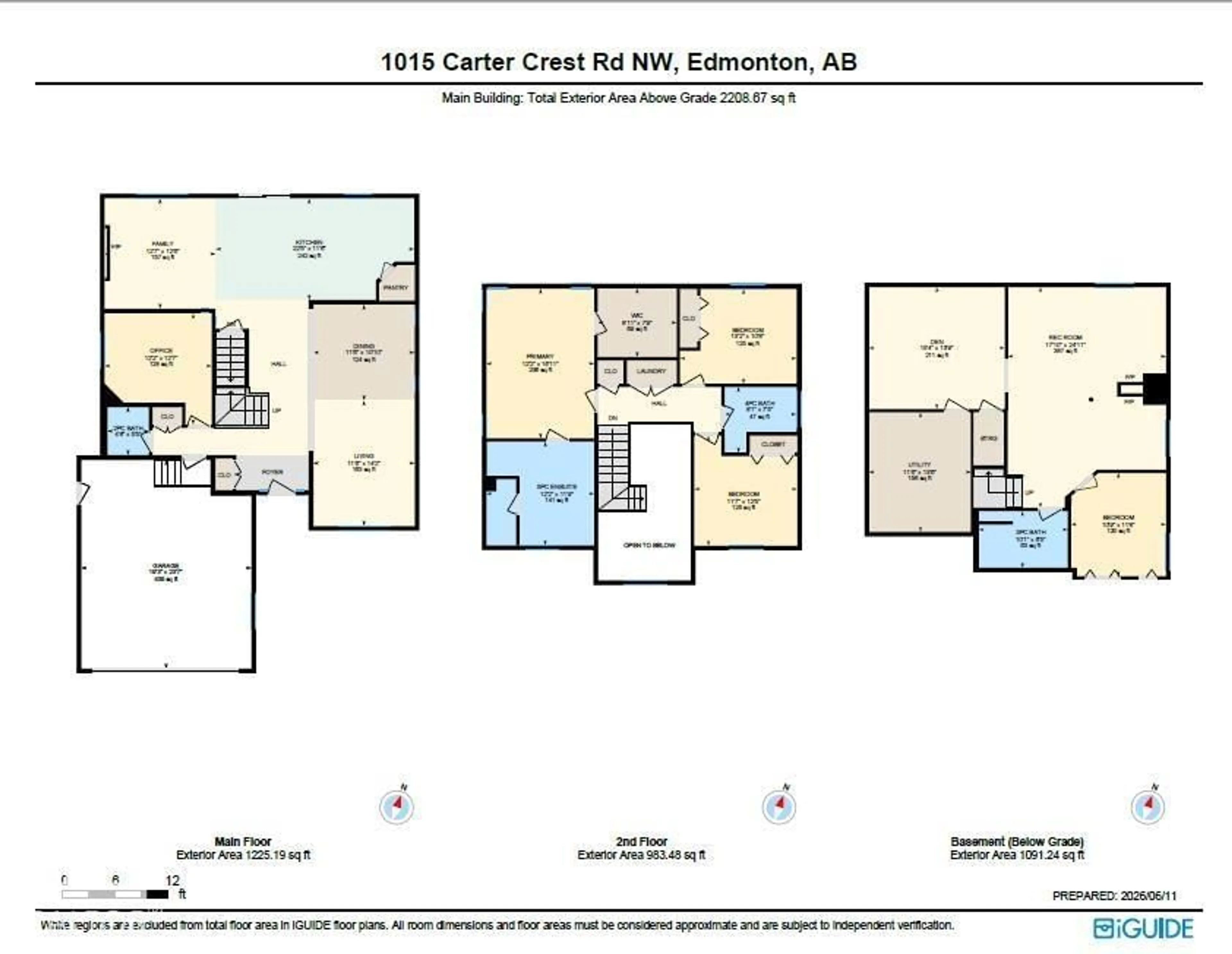 Floor plan for 1015 CARTER CREST RD, Edmonton Alberta T6R2K1