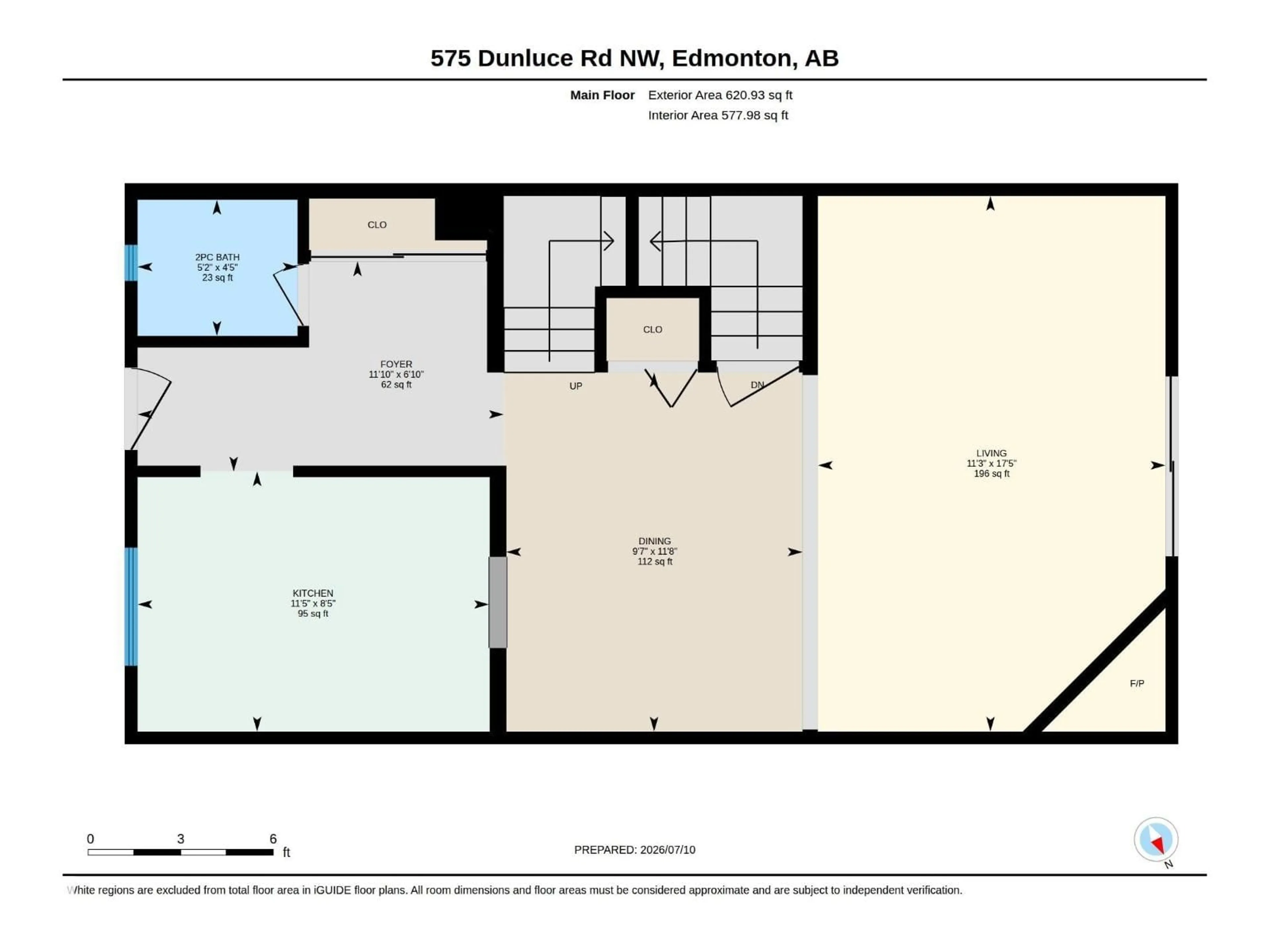 Floor plan for 575 DUNLUCE RD, Edmonton Alberta T5X4P4