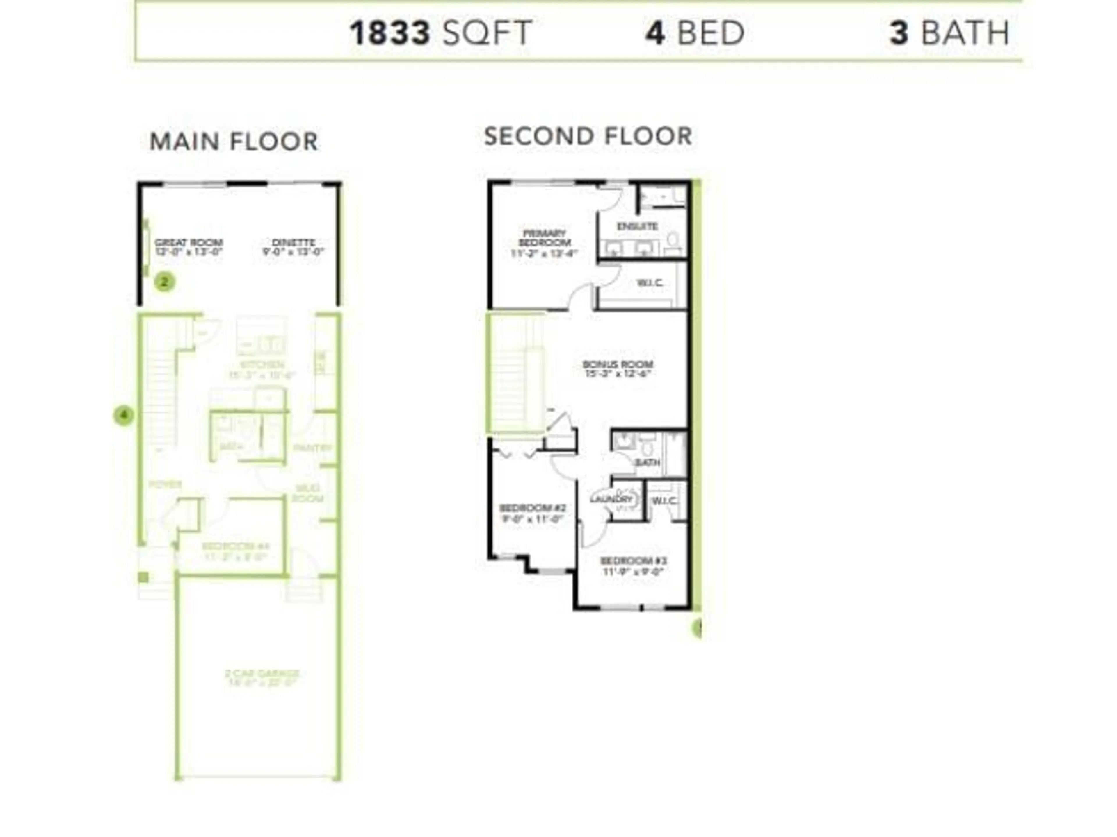 Floor plan for 2482 EGRET LO, Edmonton Alberta T6M3R4