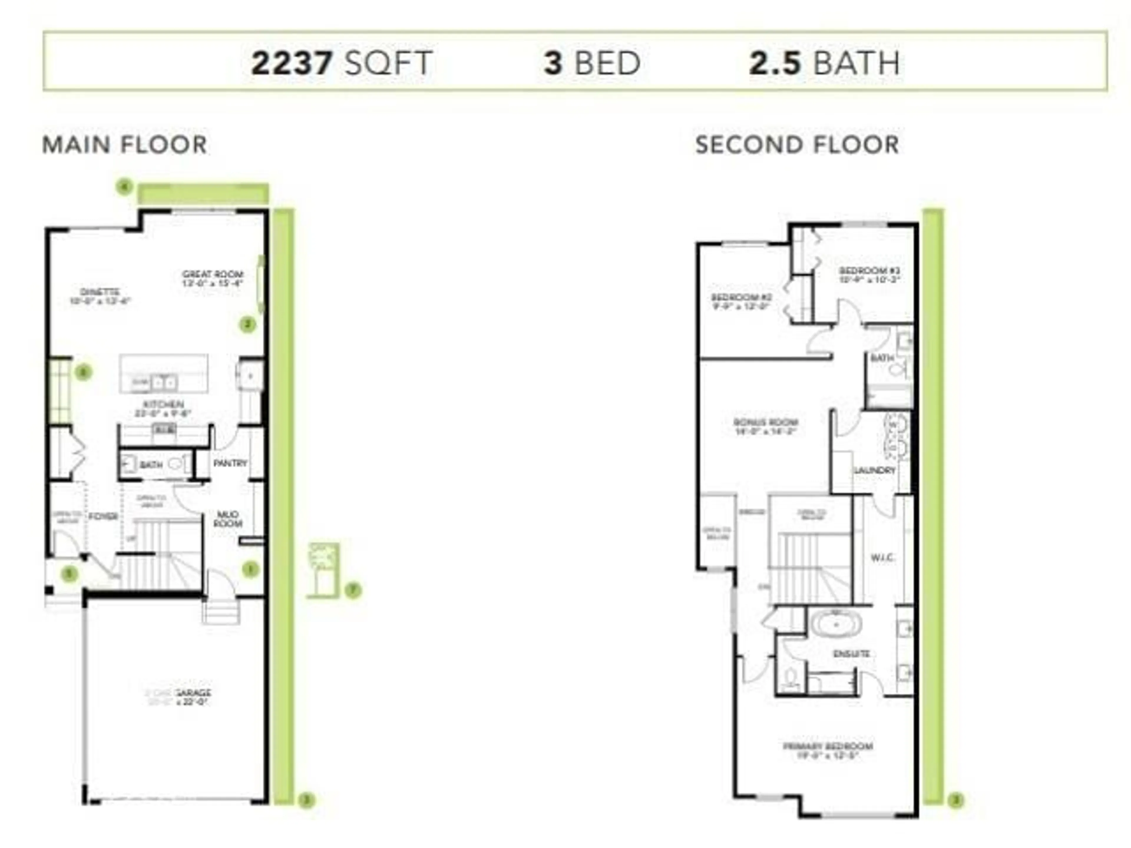 Floor plan for 2476 EGRET LO, Edmonton Alberta T6M3R4