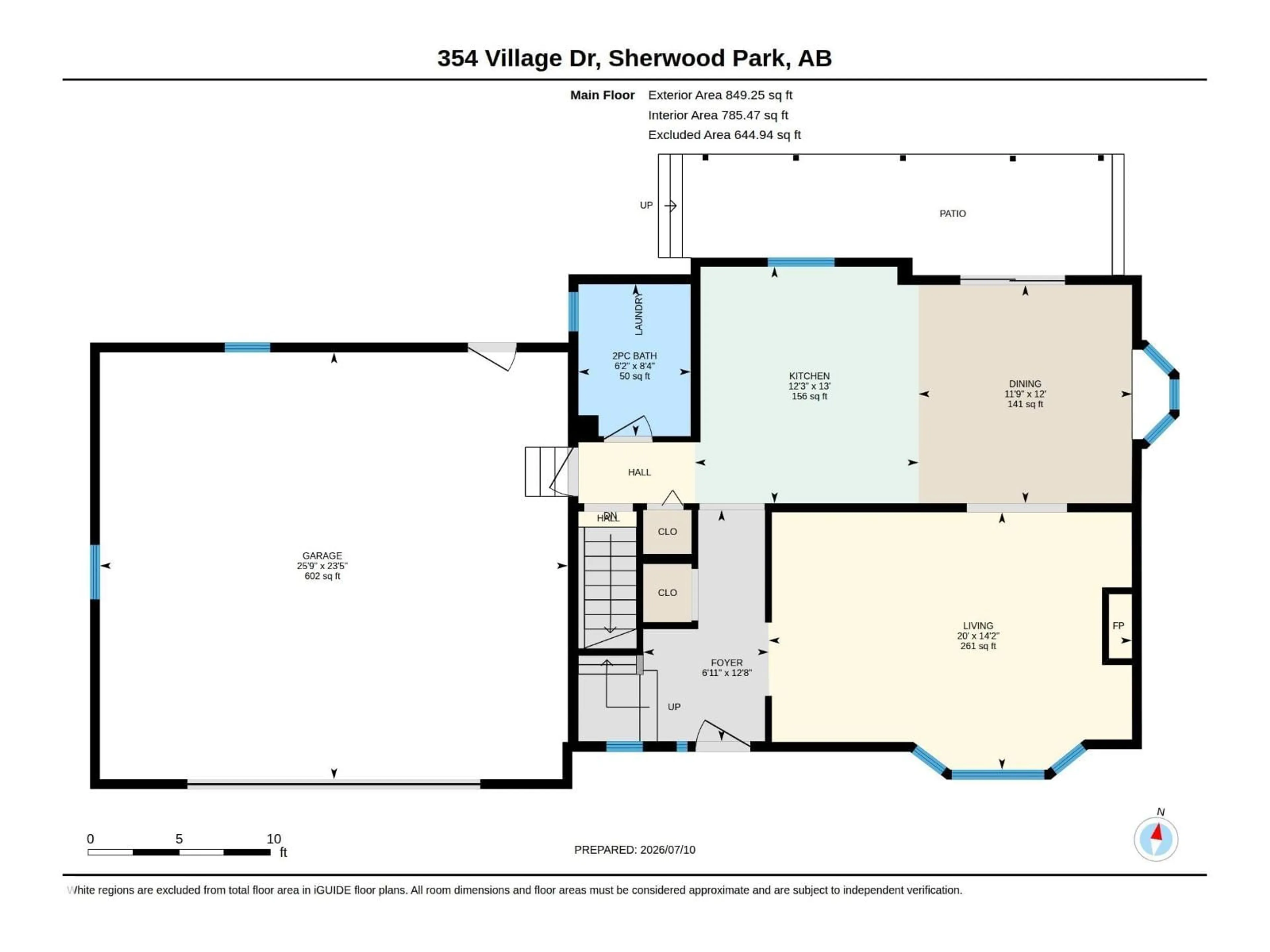 Floor plan for 354 VILLAGE DR, Sherwood Park Alberta T8A4N3