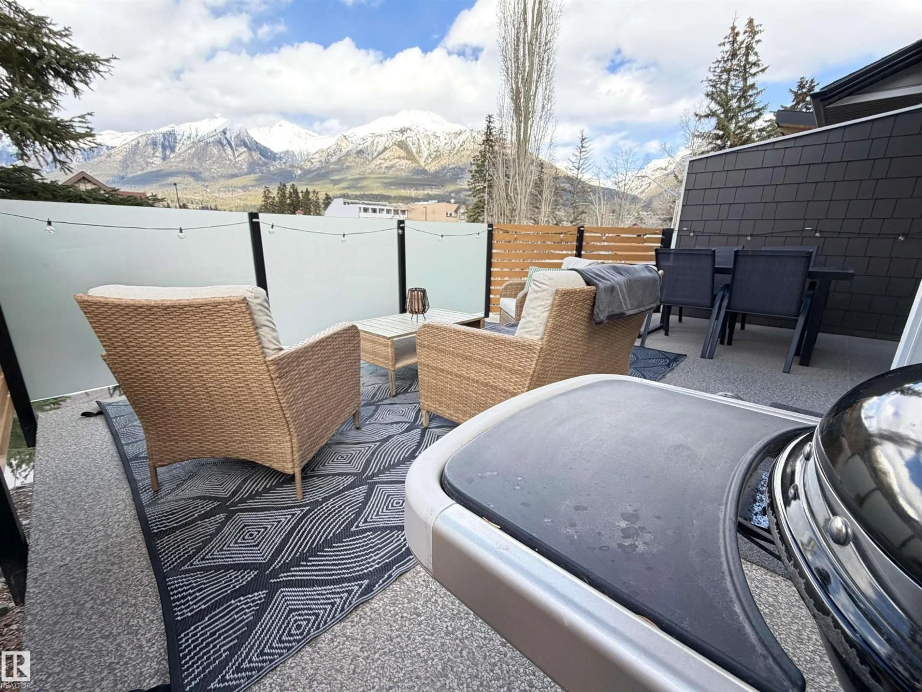 Patio, mountain view for 729 7TH ST, Canmore Alberta T1W2C3