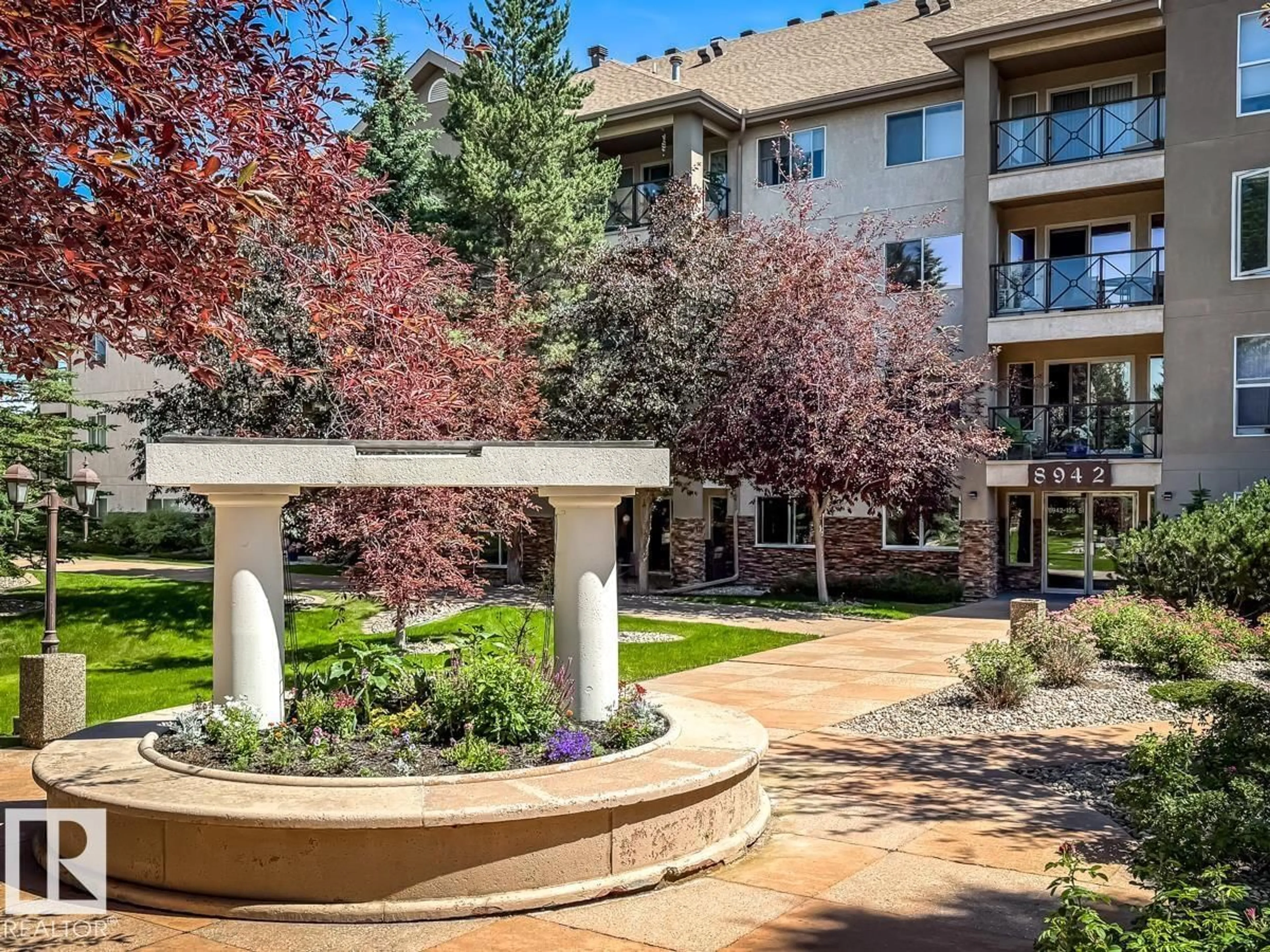 Patio, mountain view for #312 - 8942 156 STREET, Edmonton Alberta T5R5Z5