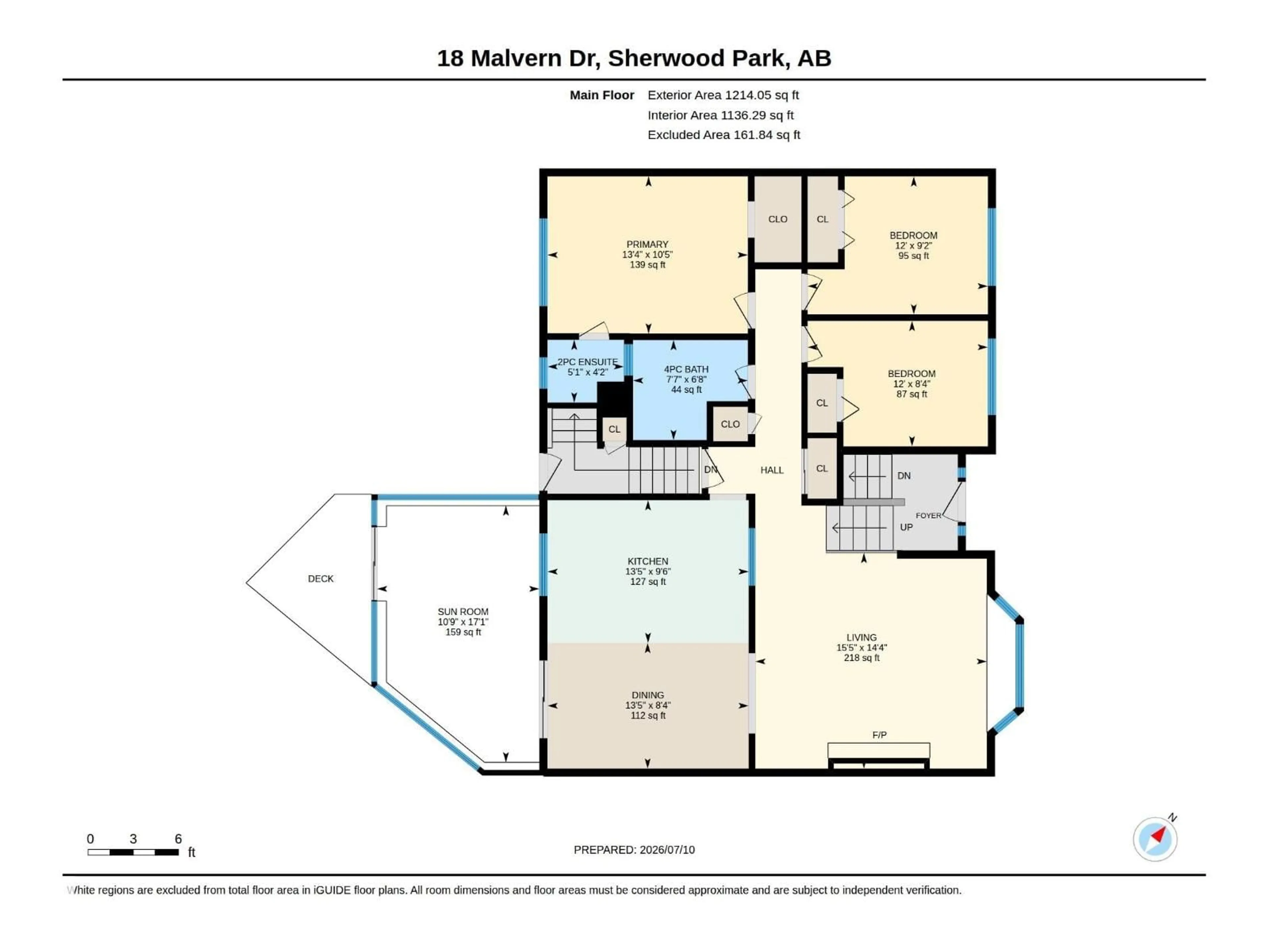 Floor plan for 18 MALVERN DR, Sherwood Park Alberta T8A3S2