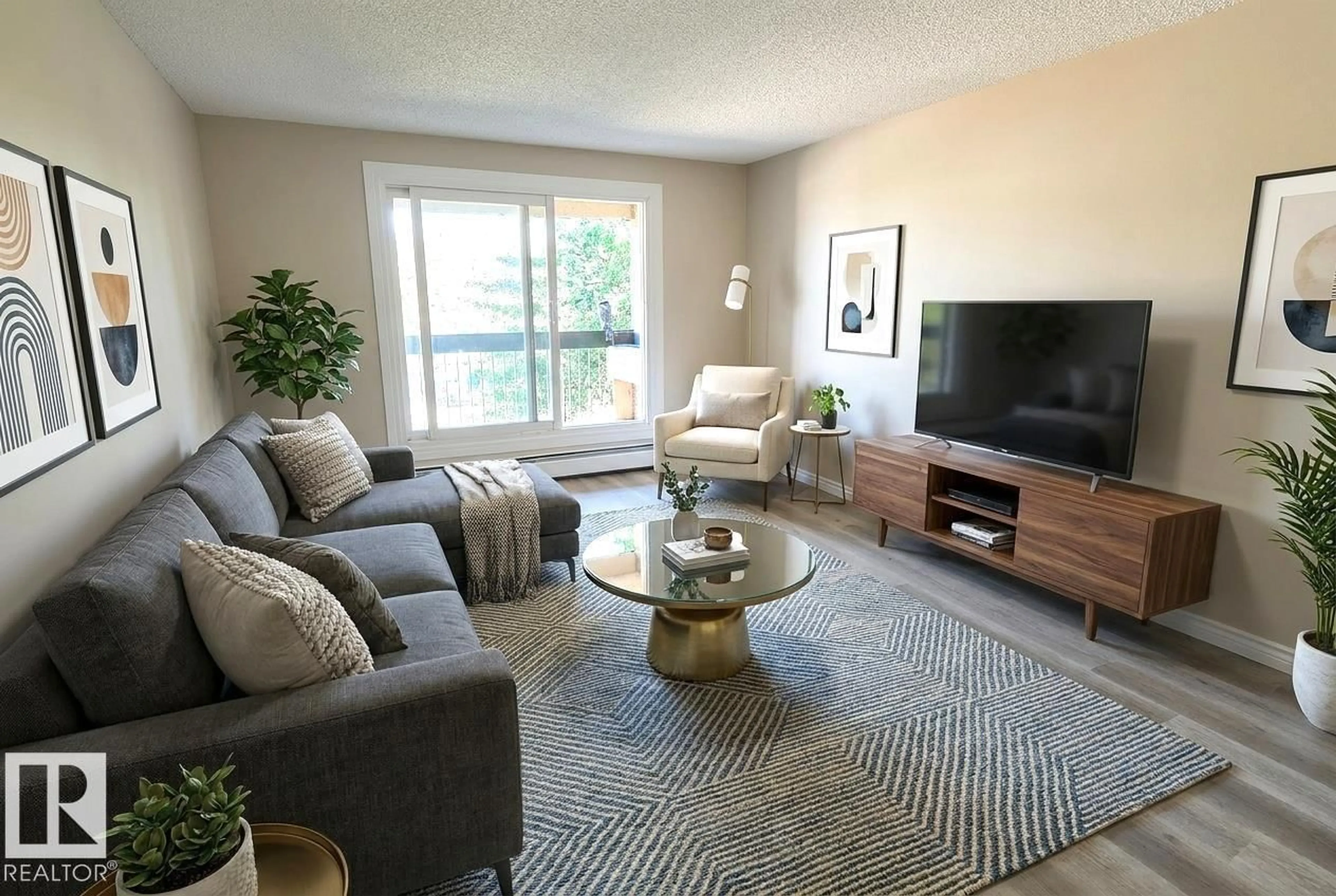 Living room with furniture, unknown for 4810 MILL WOODS SOUTH RD, Edmonton Alberta T6L5N9